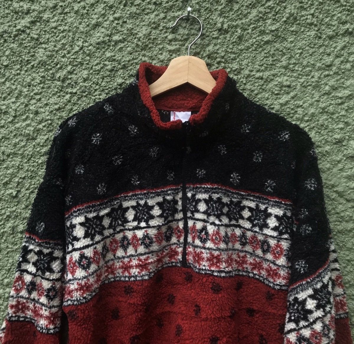 Vintage Fleece Half Zipper Jacket Bandana Size US M / EU 48-50 / 2 - 2 Thumbnail