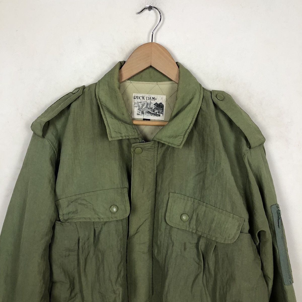 Japanese Brand VINTAGE MILITARY RUCK DAM BOMBER JACKET Size US L / EU 52-54 / 3 - 3 Thumbnail