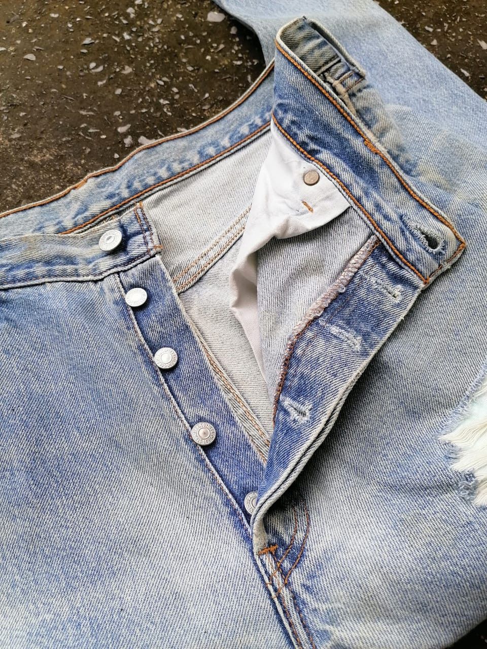 Levi's × Levi's Vintage Clothing Levi's Strauss 508 Fly Button Distressed Denim Jeans Size US 34 / EU 50 - 7 Thumbnail