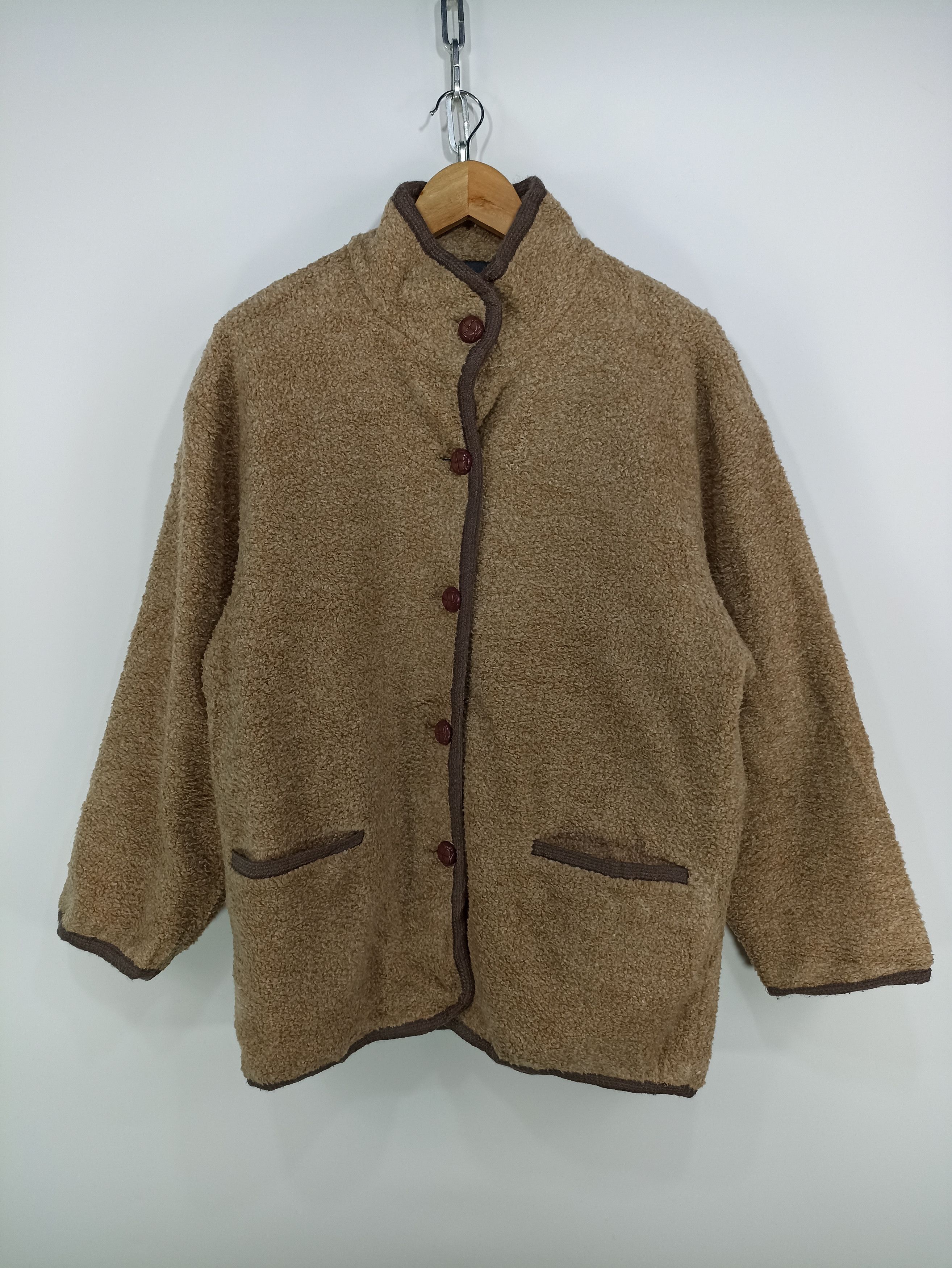 Japanese Brand × Vintage Vintage Skualewis sherpa fleece button jacket Size US M / EU 48-50 / 2 - 1 Thumbnail