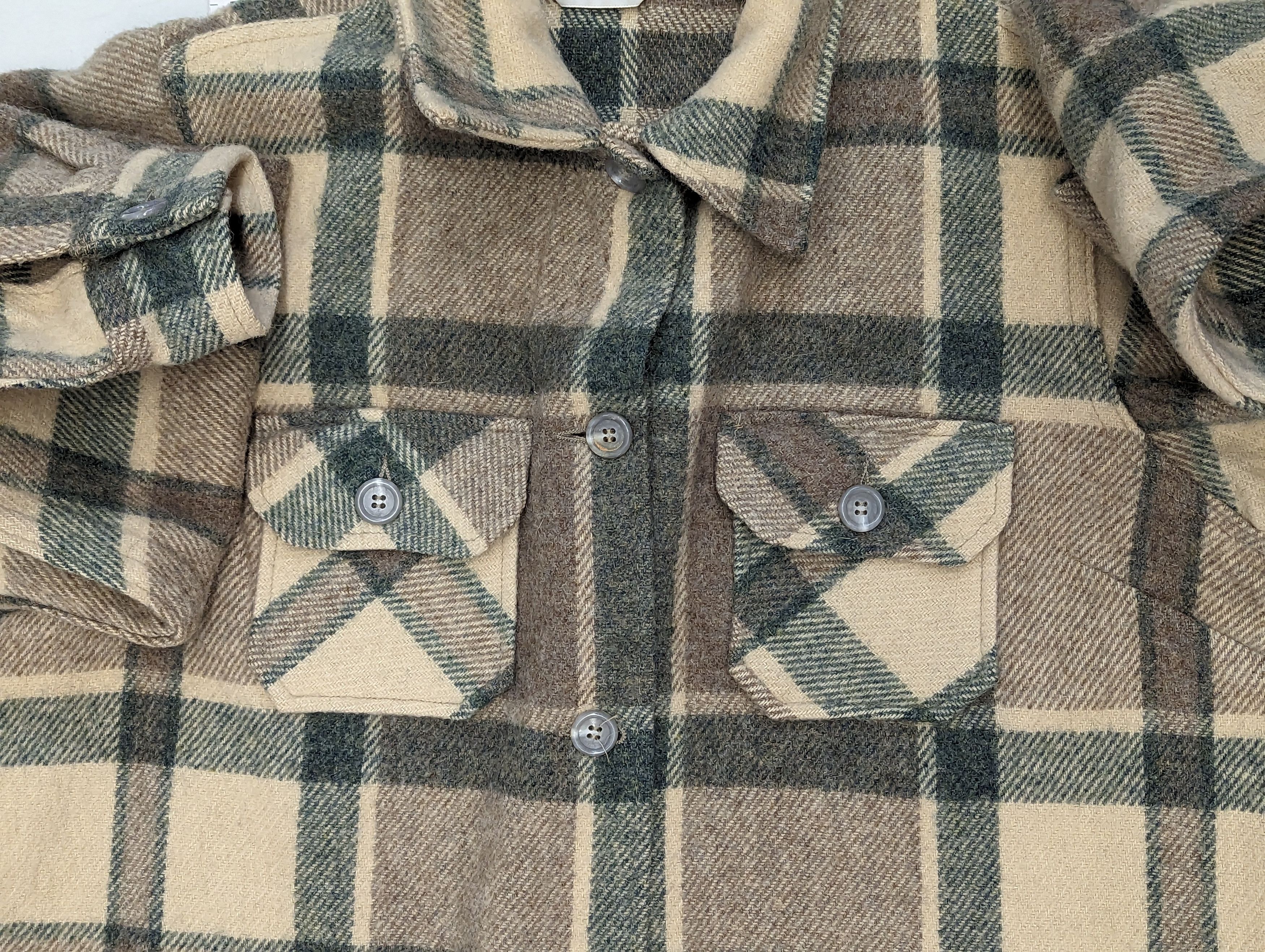 Vintage × Woolrich Woolen Mills RARE Vintage Woolrich Wool Flannel Plaid Jacket Earth Tones Size US L / EU 52-54 / 3 - 9 Thumbnail