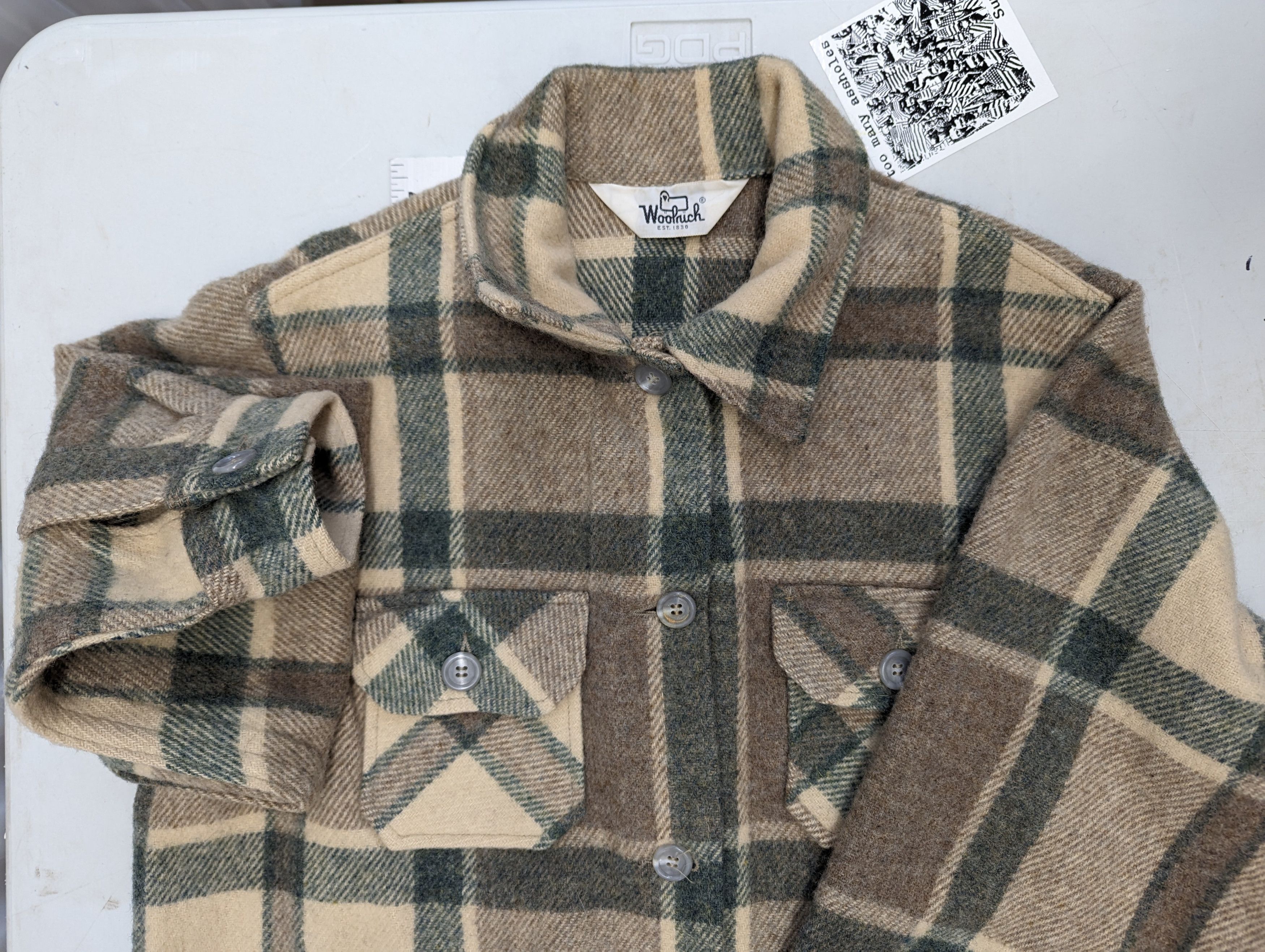 Vintage × Woolrich Woolen Mills RARE Vintage Woolrich Wool Flannel Plaid Jacket Earth Tones Size US L / EU 52-54 / 3 - 12 Thumbnail
