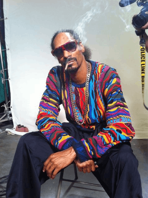 Vintage SNOOP DOGG🔥 HIP HOP FASHION EMAROO 3D KNIT SWEATER PULLOVER Size US L / EU 52-54 / 3 - 1 Thumbnail