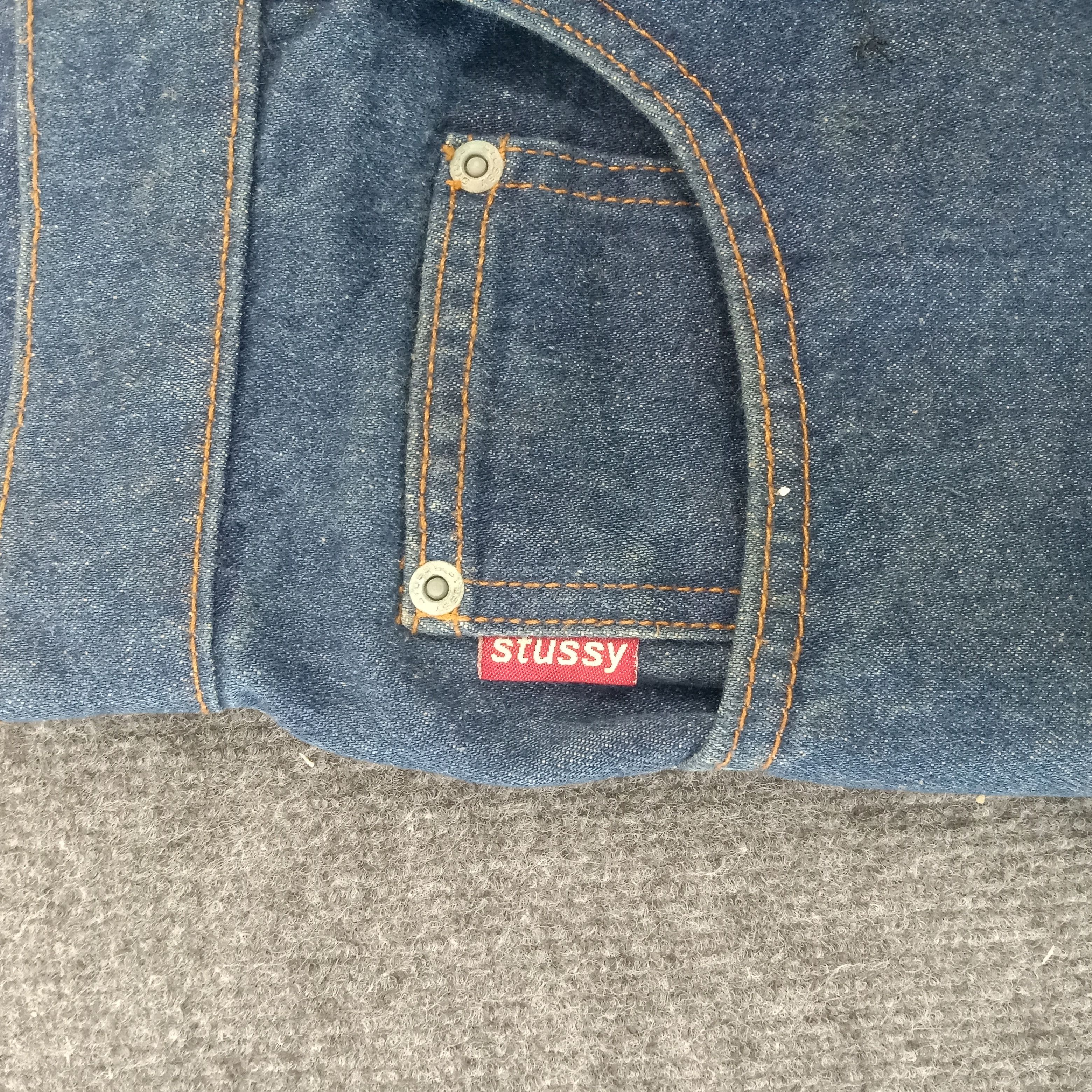 Stussy Stussy Custom Big Logo USA Denim Jeans Size US 33 - 15 Thumbnail