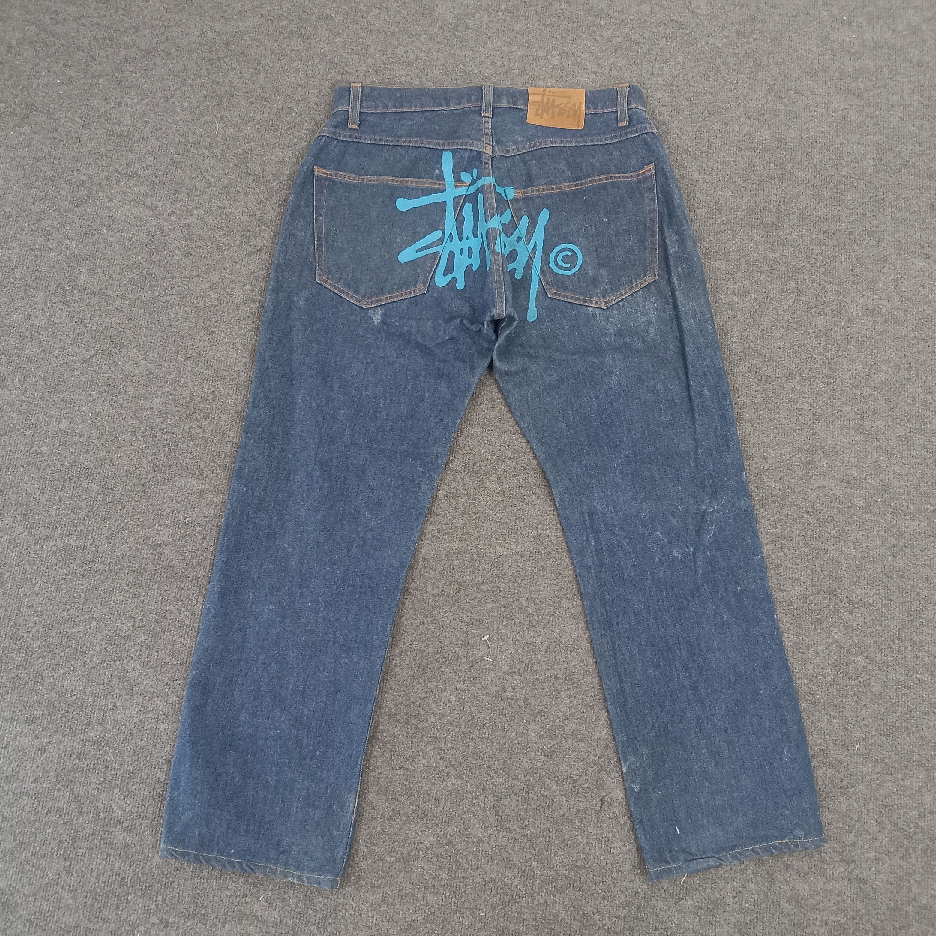 Stussy Stussy Custom Big Logo USA Denim Jeans Size US 33 - 1 Thumbnail