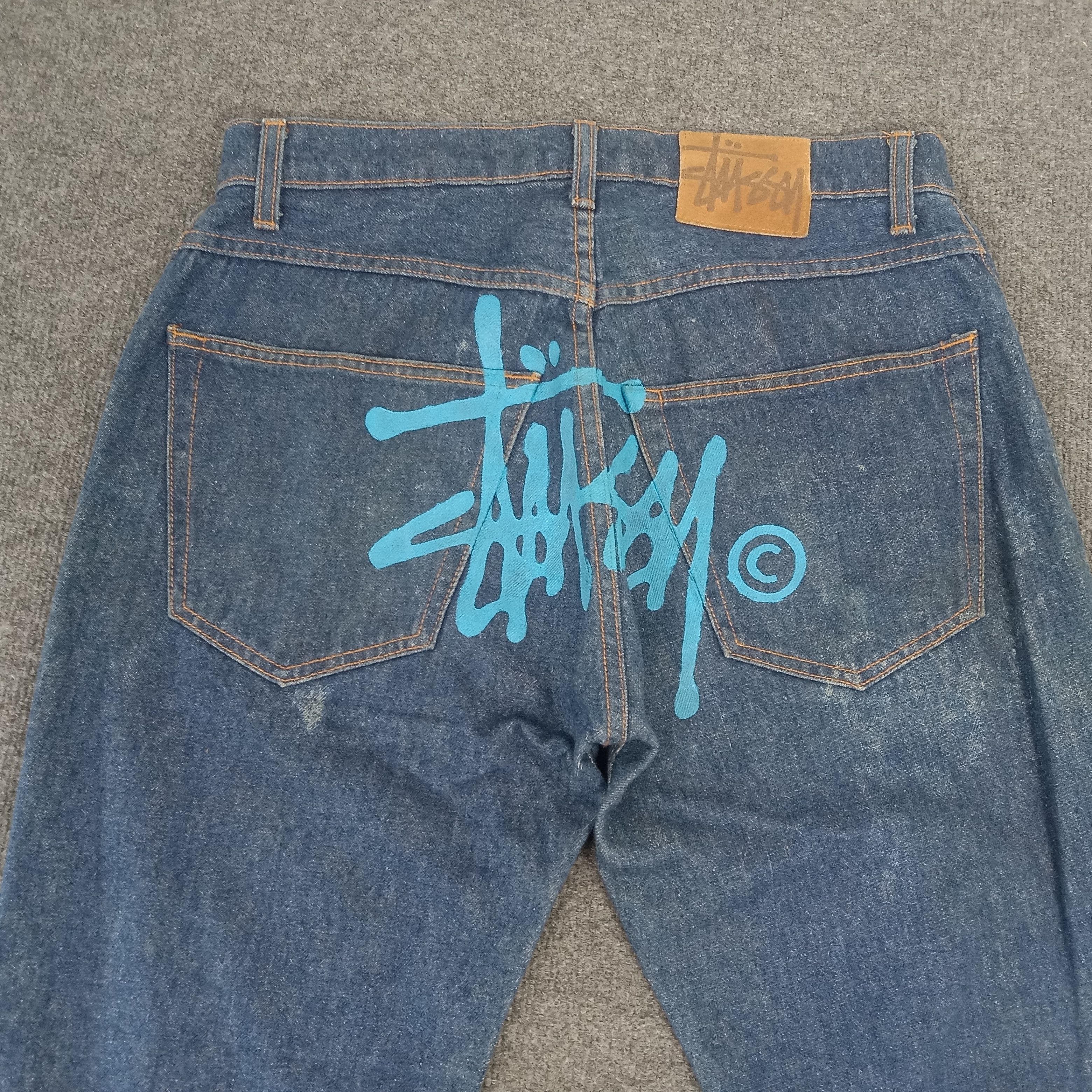 Stussy Stussy Custom Big Logo USA Denim Jeans Size US 33 - 4 Thumbnail