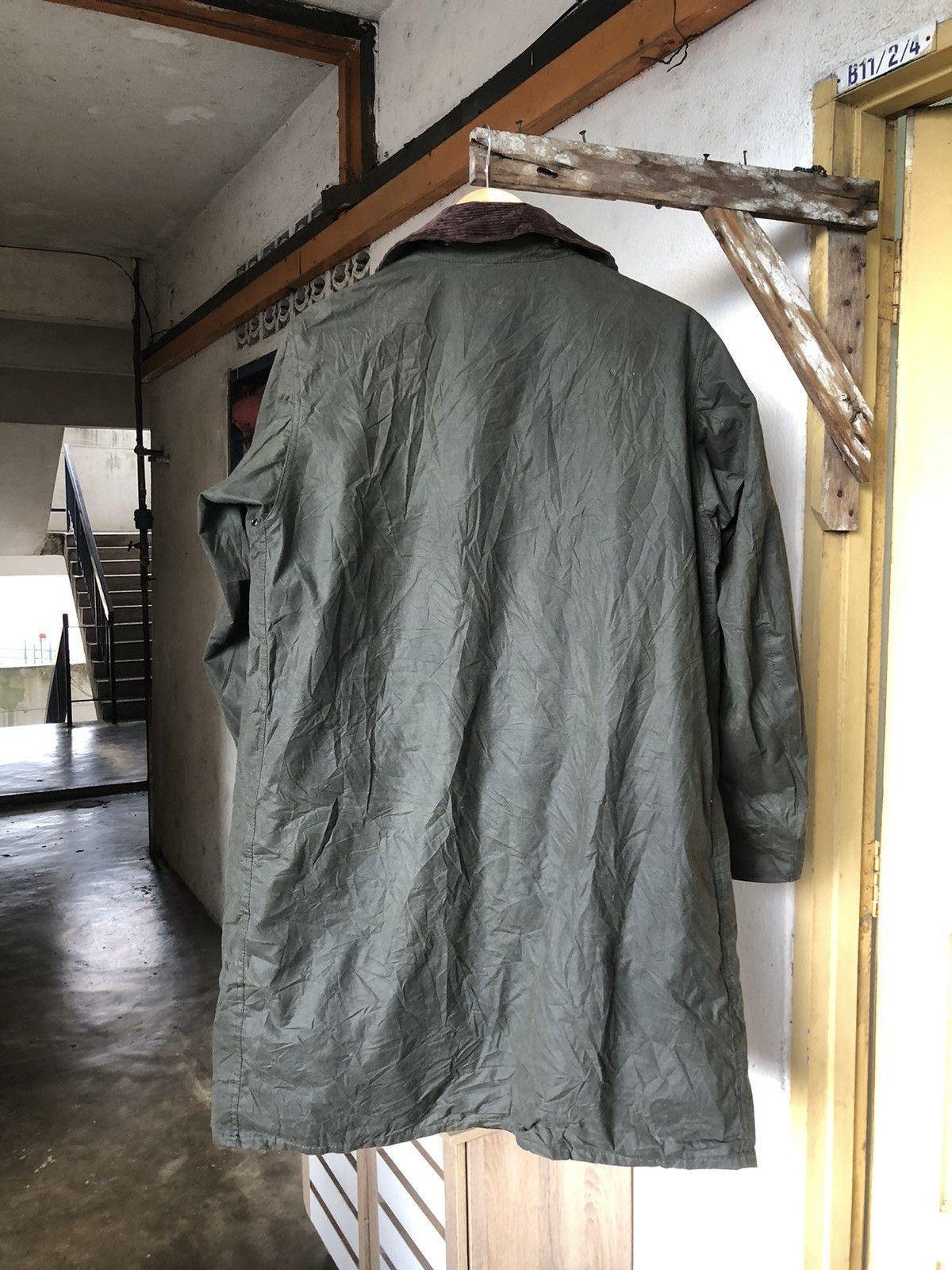 Barbour Vintage Barbour Waxed Tartan Green Parka Jacket Size US M / EU 48-50 / 2 - 15 Thumbnail