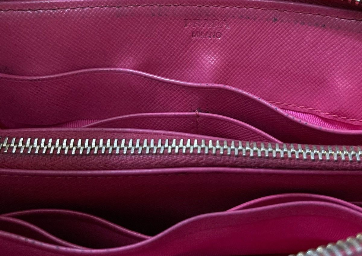 Prada PRADA MILANO Pink Lampo Zipper Wallet Purse Leather Size ONE SIZE - 6 Thumbnail