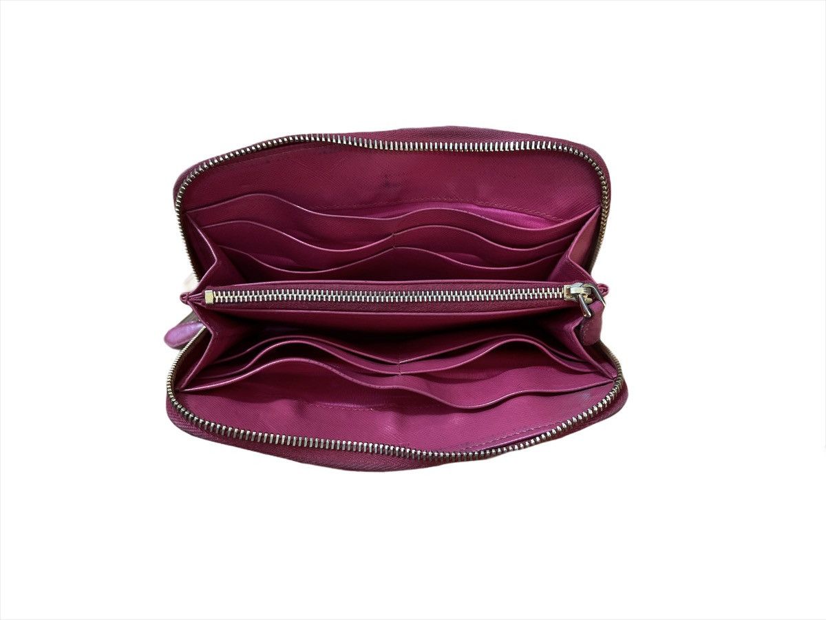 Prada PRADA MILANO Pink Lampo Zipper Wallet Purse Leather Size ONE SIZE - 3 Thumbnail