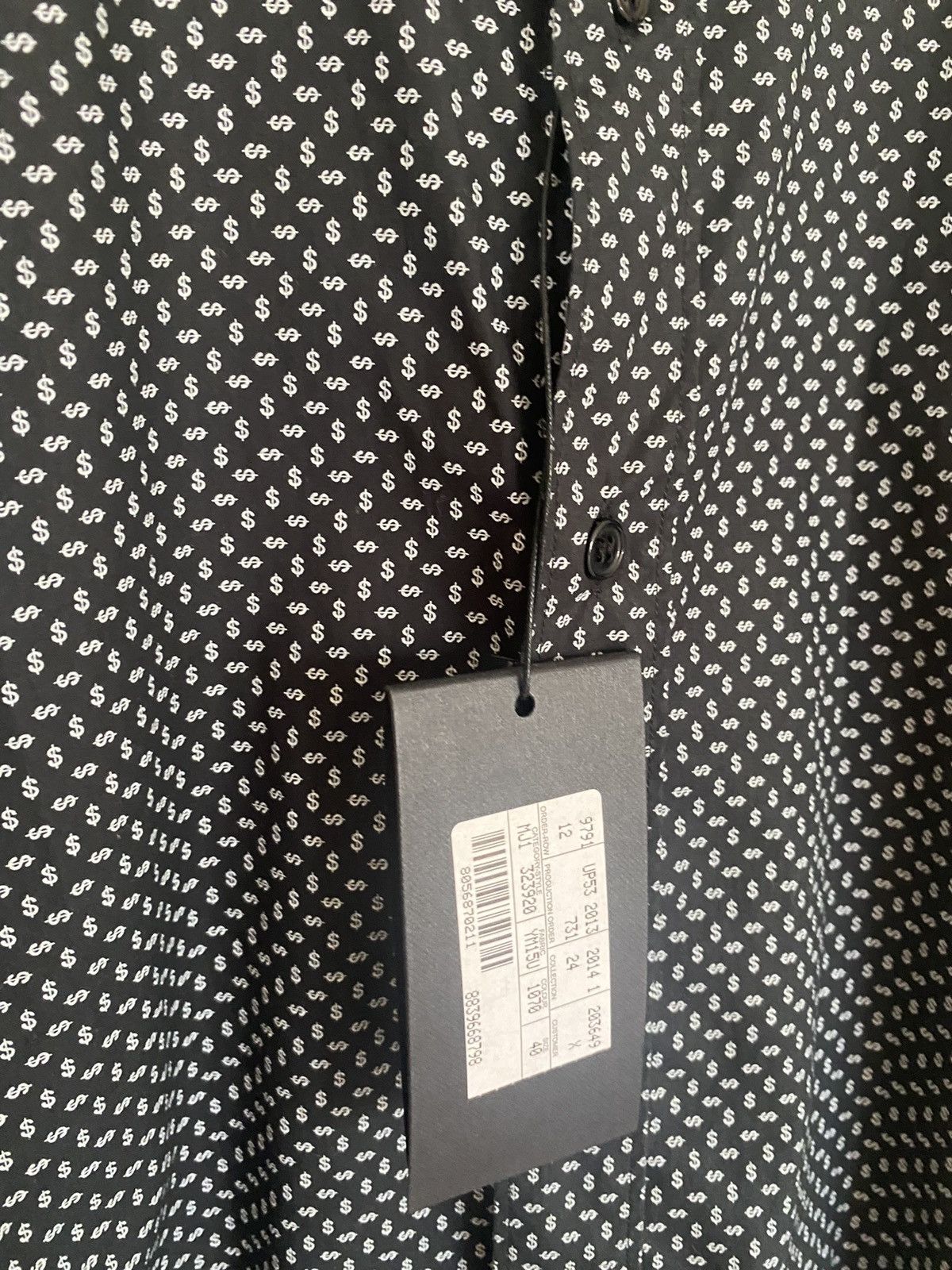 Saint Laurent Paris SS14 😍 Saint Laurent dollar sign black shirt *rare* grail Size US M / EU 48-50 / 2 - 13 Thumbnail