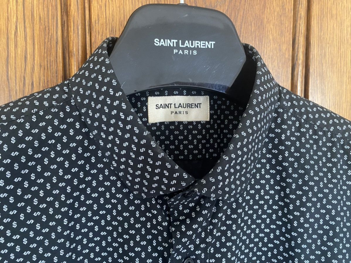 Saint Laurent Paris SS14 😍 Saint Laurent dollar sign black shirt *rare* grail Size US M / EU 48-50 / 2 - 16 Thumbnail