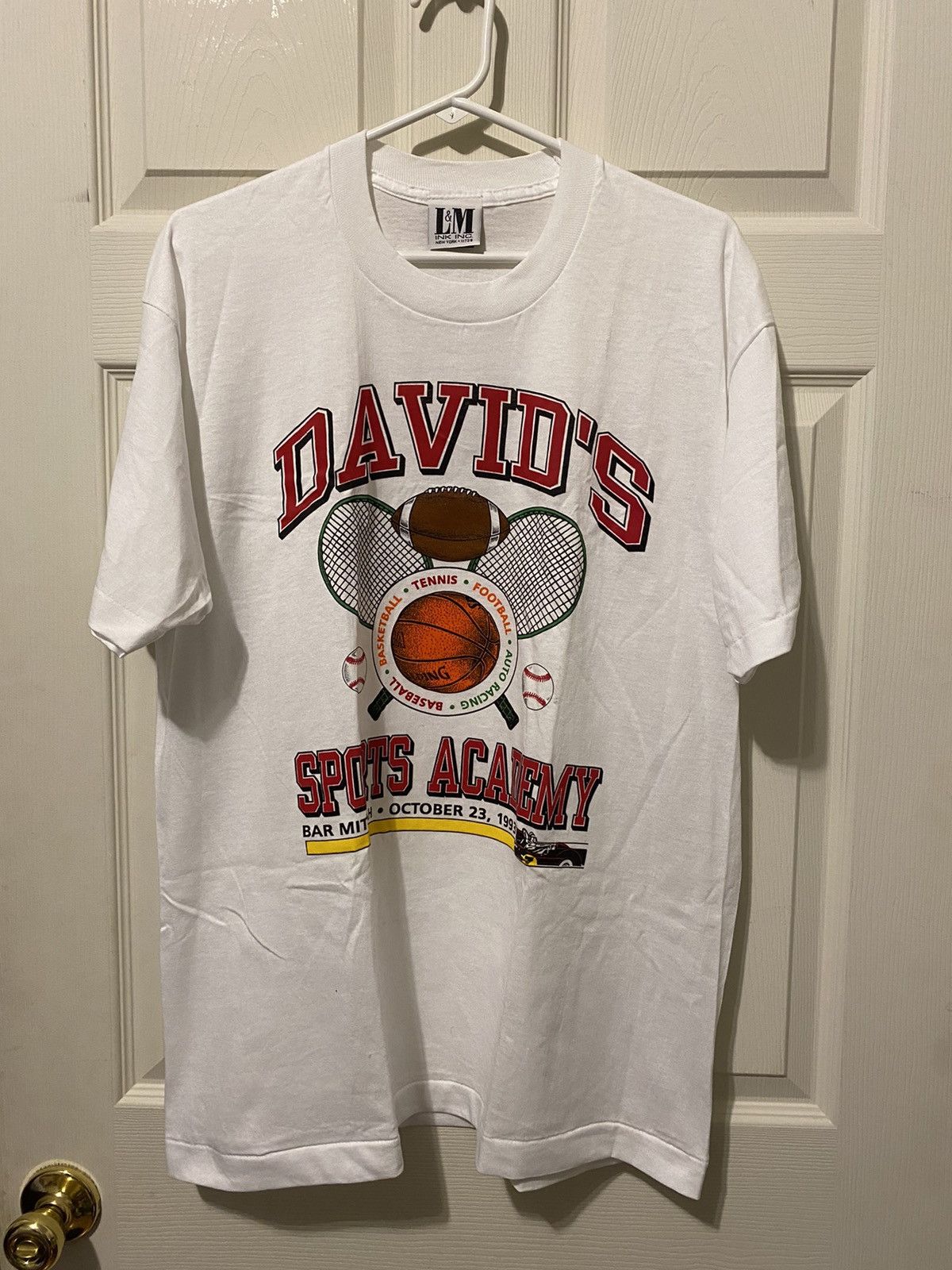 Fruit Of The Loom Vintage 1993 David Sports Academy T-Shirt Size US XL / EU 56 / 4 - 1 Thumbnail