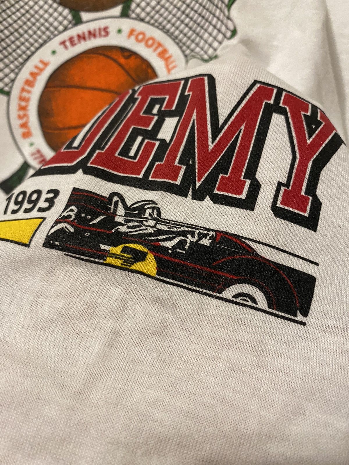 Fruit Of The Loom Vintage 1993 David Sports Academy T-Shirt Size US XL / EU 56 / 4 - 4 Thumbnail