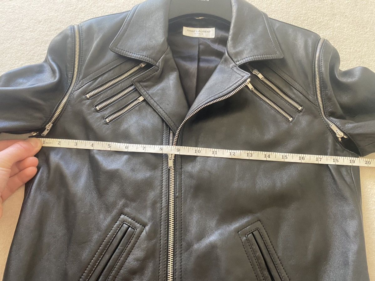 Saint Laurent Paris FW15 😍 Saint Laurent multi zip leather biker jacket vest Size US M / EU 48-50 / 2 - 5 Thumbnail