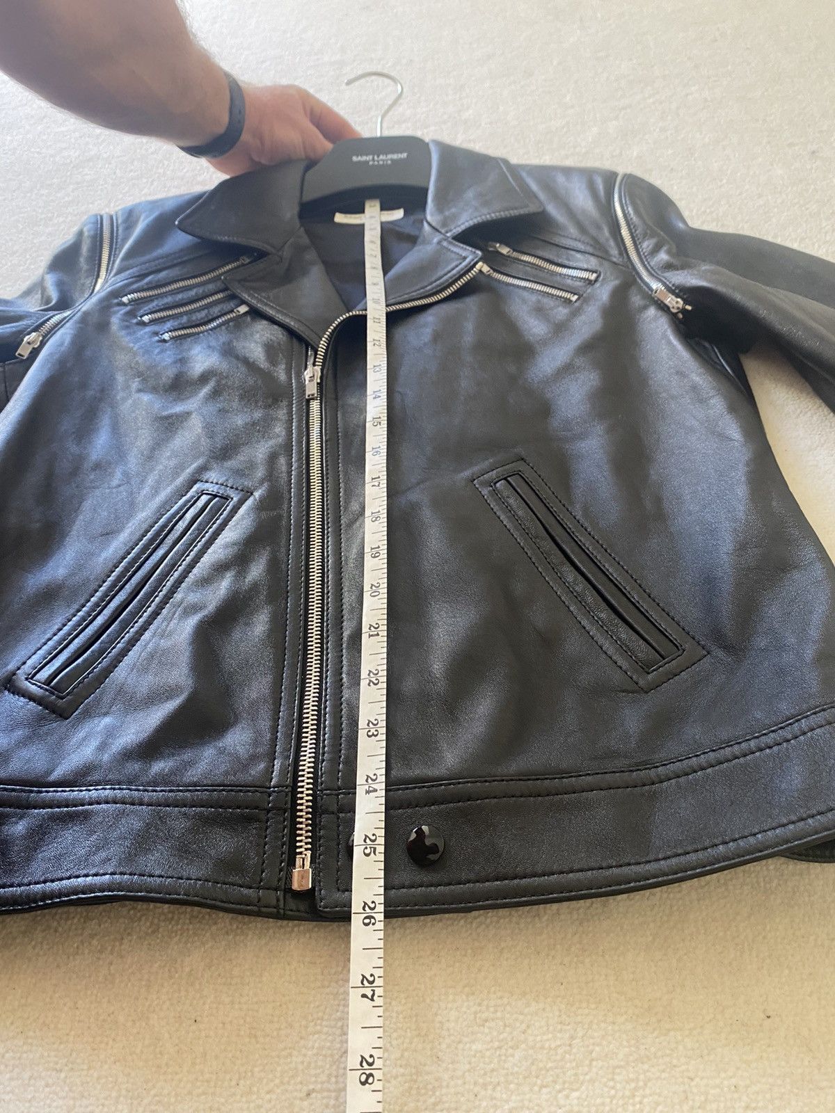Saint Laurent Paris FW15 😍 Saint Laurent multi zip leather biker jacket vest Size US M / EU 48-50 / 2 - 7 Thumbnail