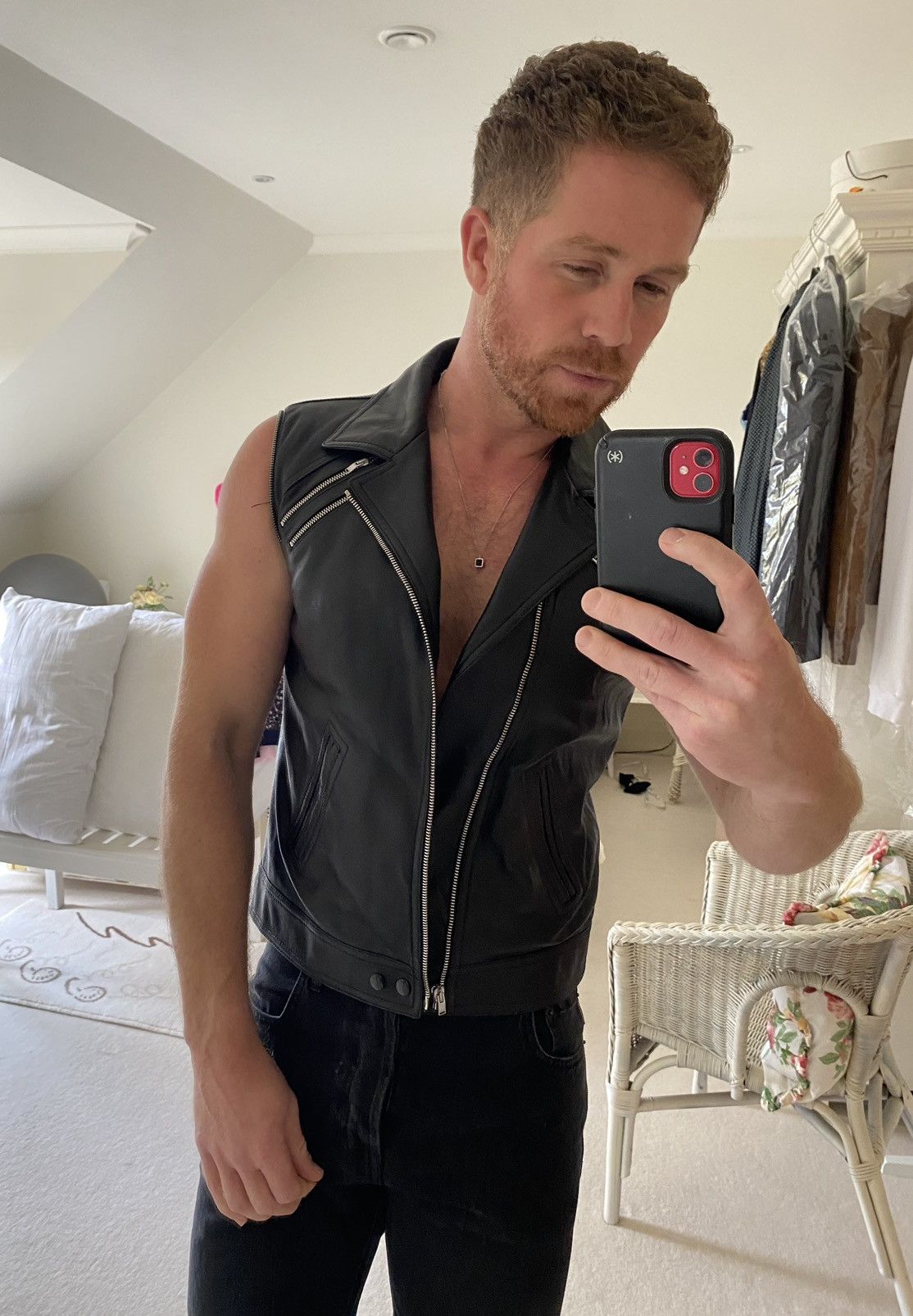 Saint Laurent Paris FW15 😍 Saint Laurent multi zip leather biker jacket vest Size US M / EU 48-50 / 2 - 9 Thumbnail