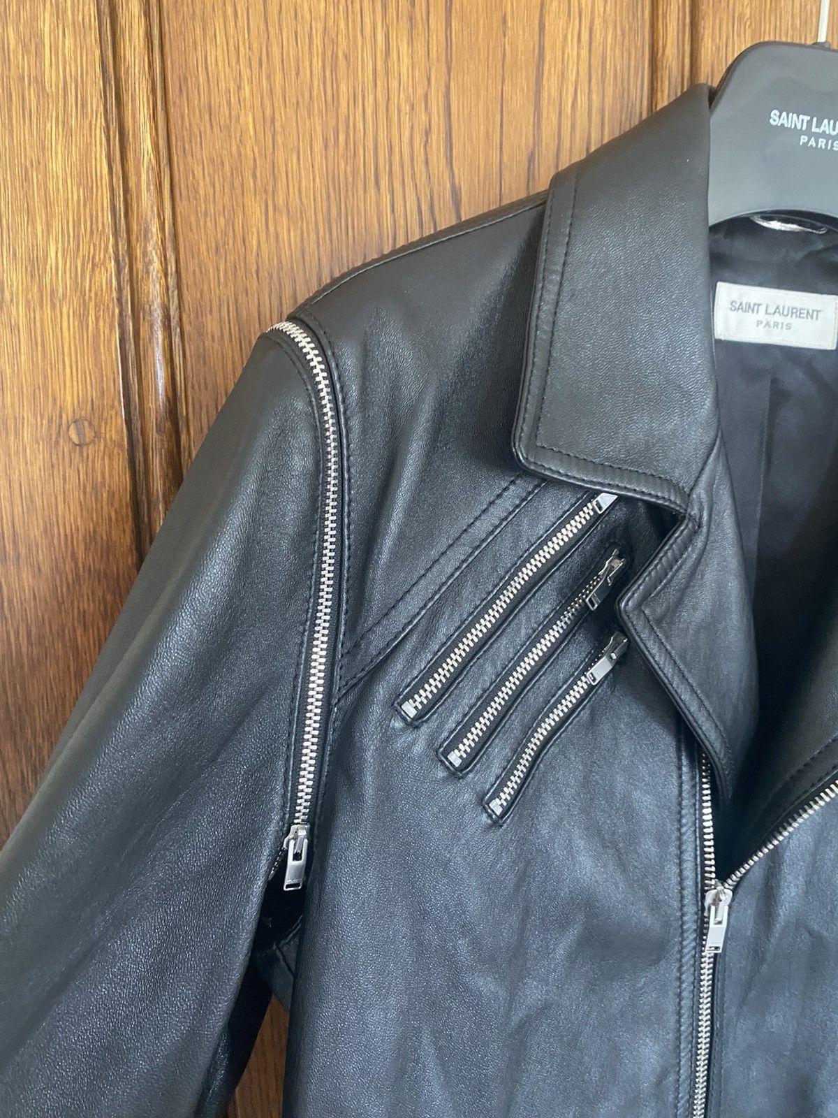 Saint Laurent Paris FW15 😍 Saint Laurent multi zip leather biker jacket vest Size US M / EU 48-50 / 2 - 12 Thumbnail