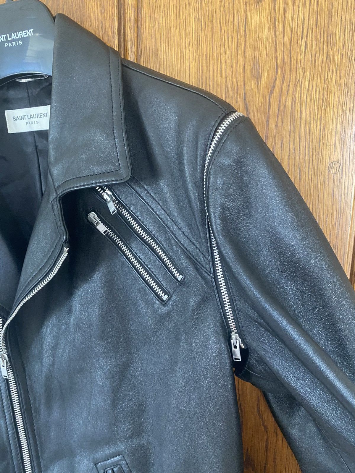 Saint Laurent Paris FW15 😍 Saint Laurent multi zip leather biker jacket vest Size US M / EU 48-50 / 2 - 13 Thumbnail