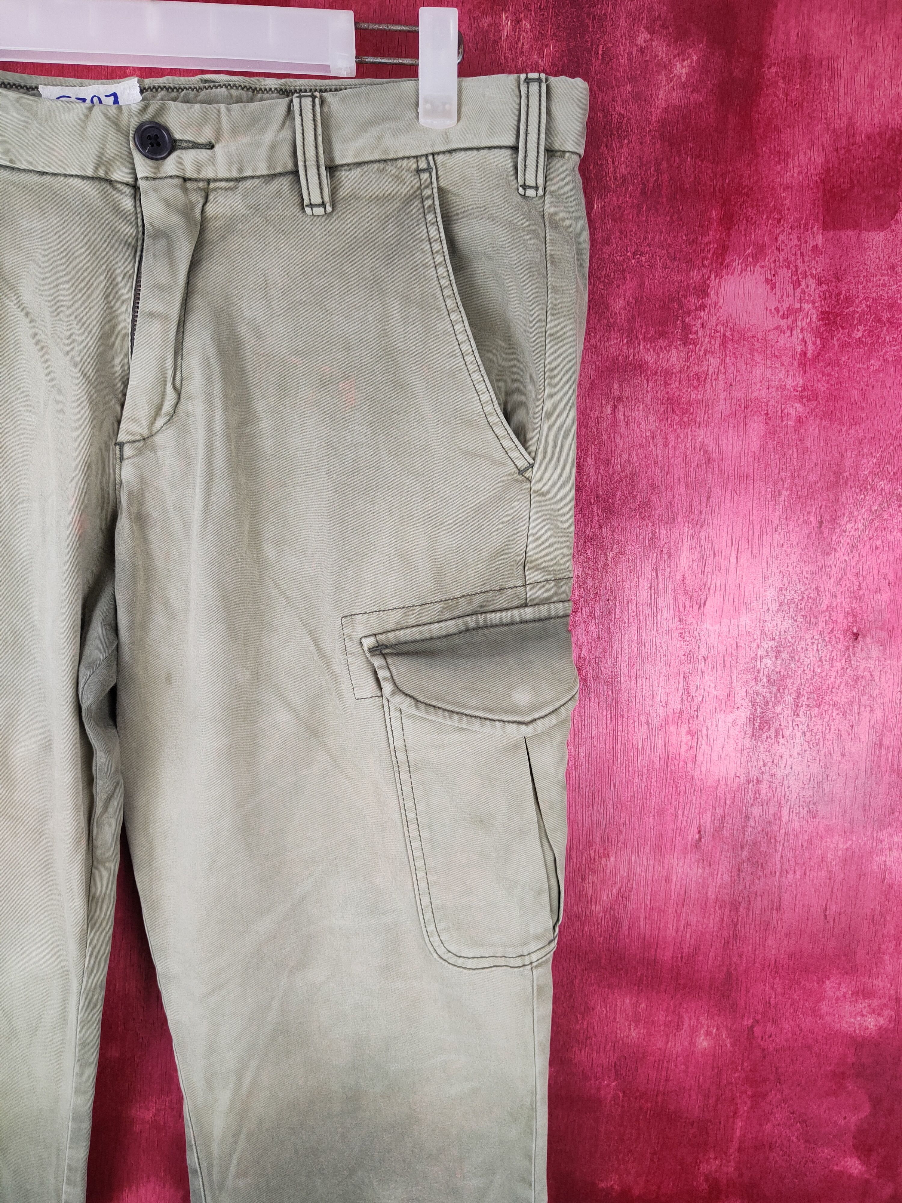 Japanese Brand × StraightFaded × Uniqlo Uniqlo Army Green faded Multi Pocket Cargo Pants #5307 Size US 32 / EU 48 - 5 Thumbnail