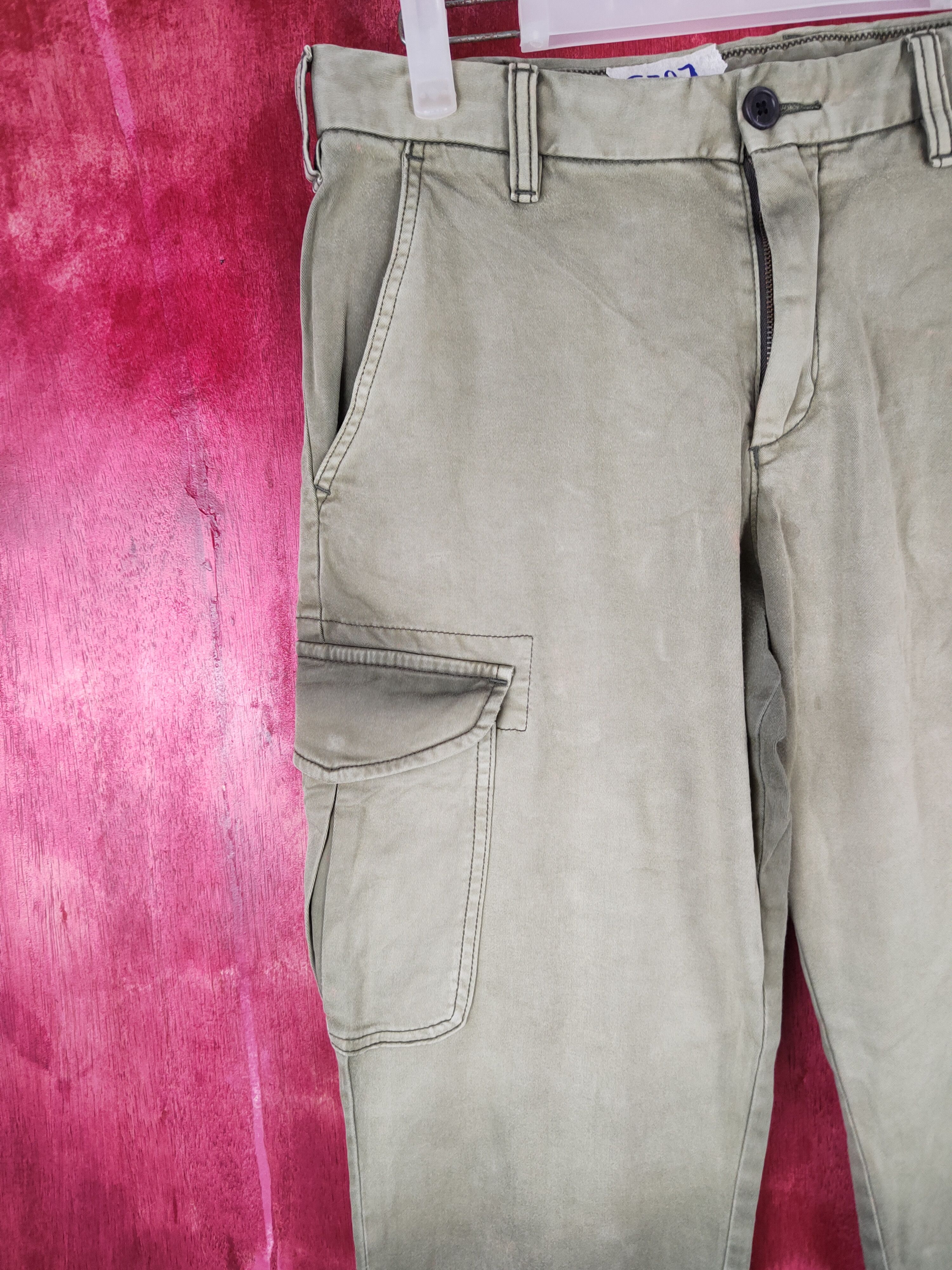 Japanese Brand × StraightFaded × Uniqlo Uniqlo Army Green faded Multi Pocket Cargo Pants #5307 Size US 32 / EU 48 - 3 Thumbnail