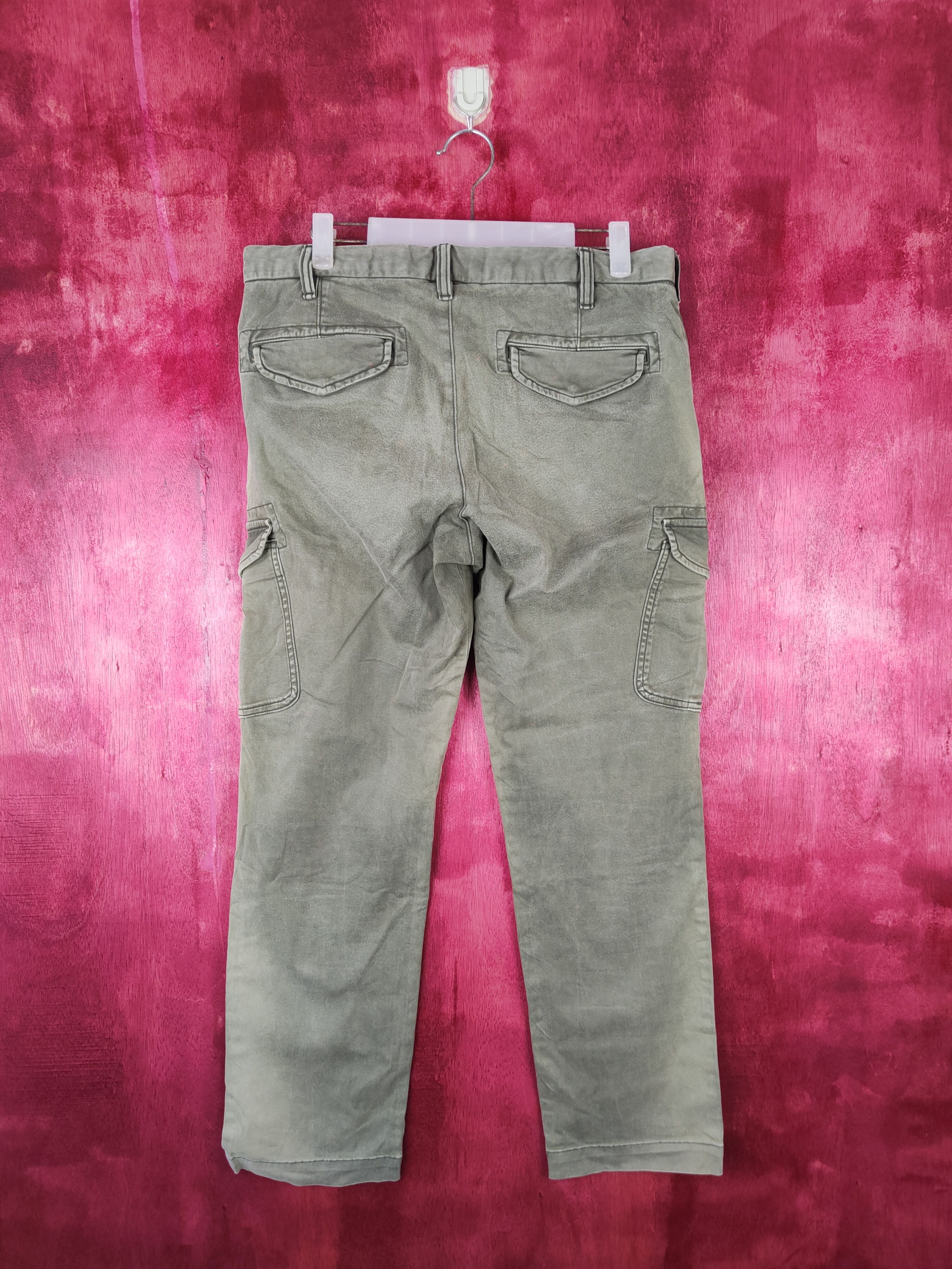 Japanese Brand × StraightFaded × Uniqlo Uniqlo Army Green faded Multi Pocket Cargo Pants #5307 Size US 32 / EU 48 - 7 Thumbnail