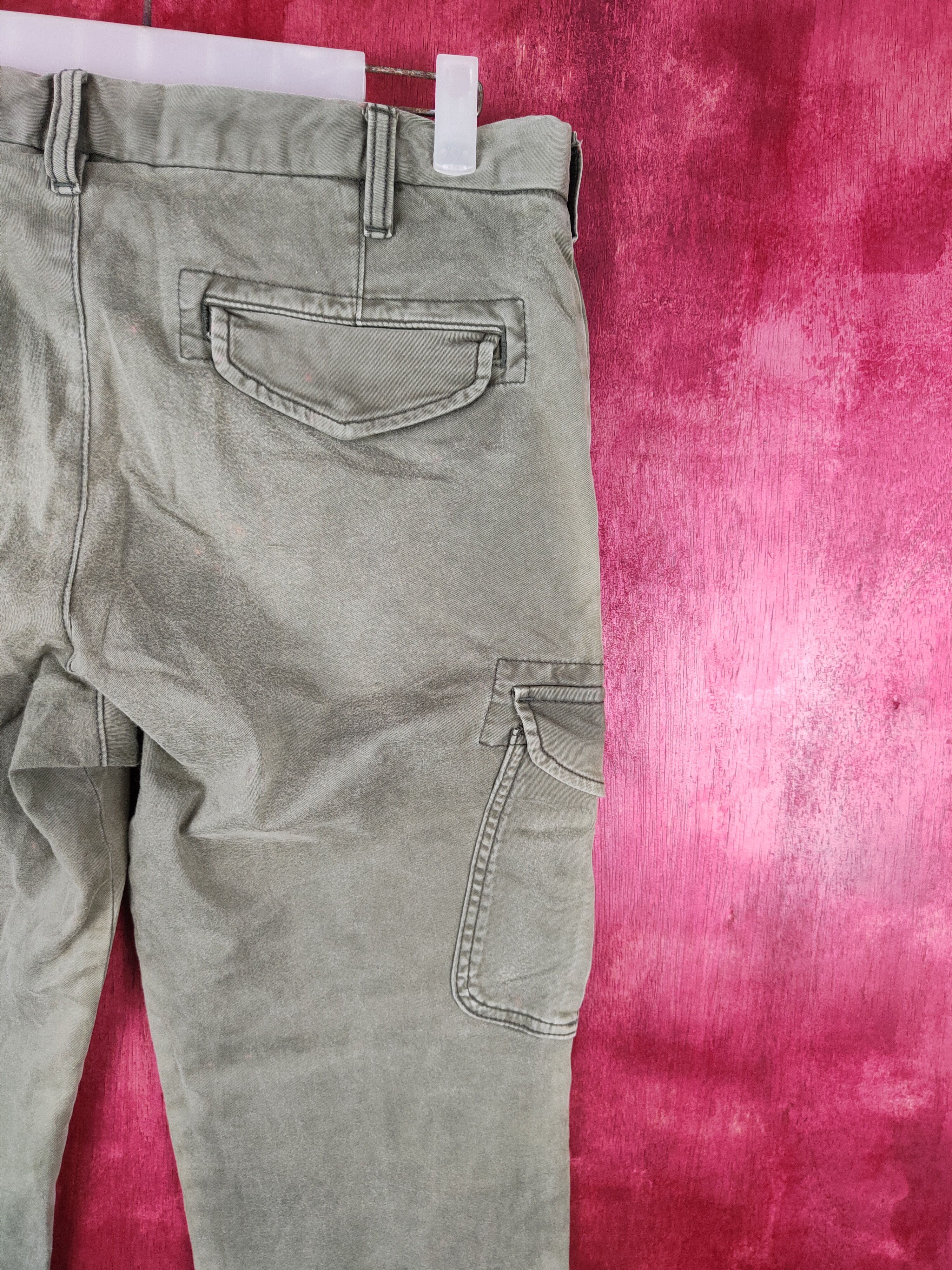 Japanese Brand × StraightFaded × Uniqlo Uniqlo Army Green faded Multi Pocket Cargo Pants #5307 Size US 32 / EU 48 - 10 Thumbnail