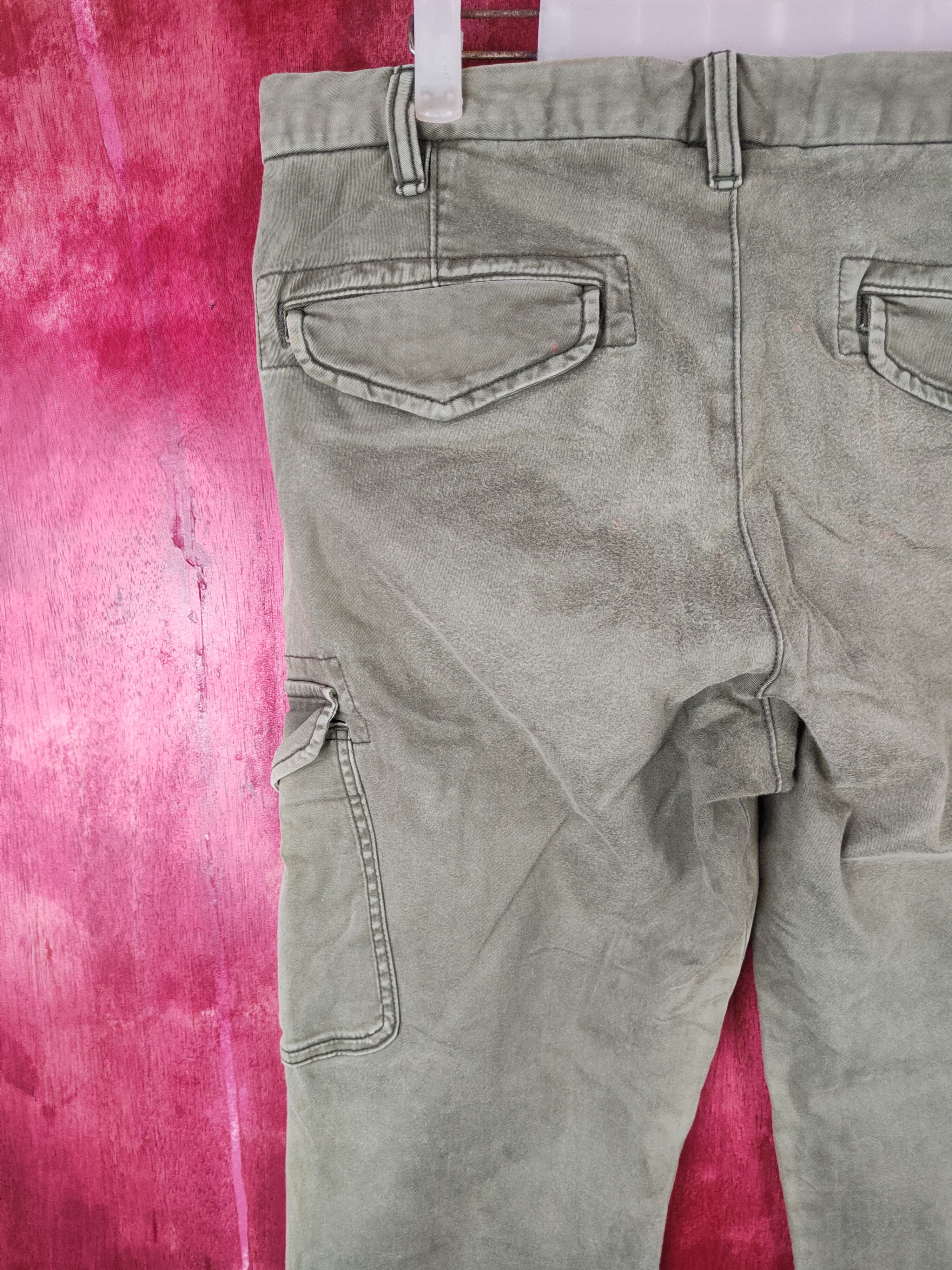 Japanese Brand × StraightFaded × Uniqlo Uniqlo Army Green faded Multi Pocket Cargo Pants #5307 Size US 32 / EU 48 - 8 Thumbnail