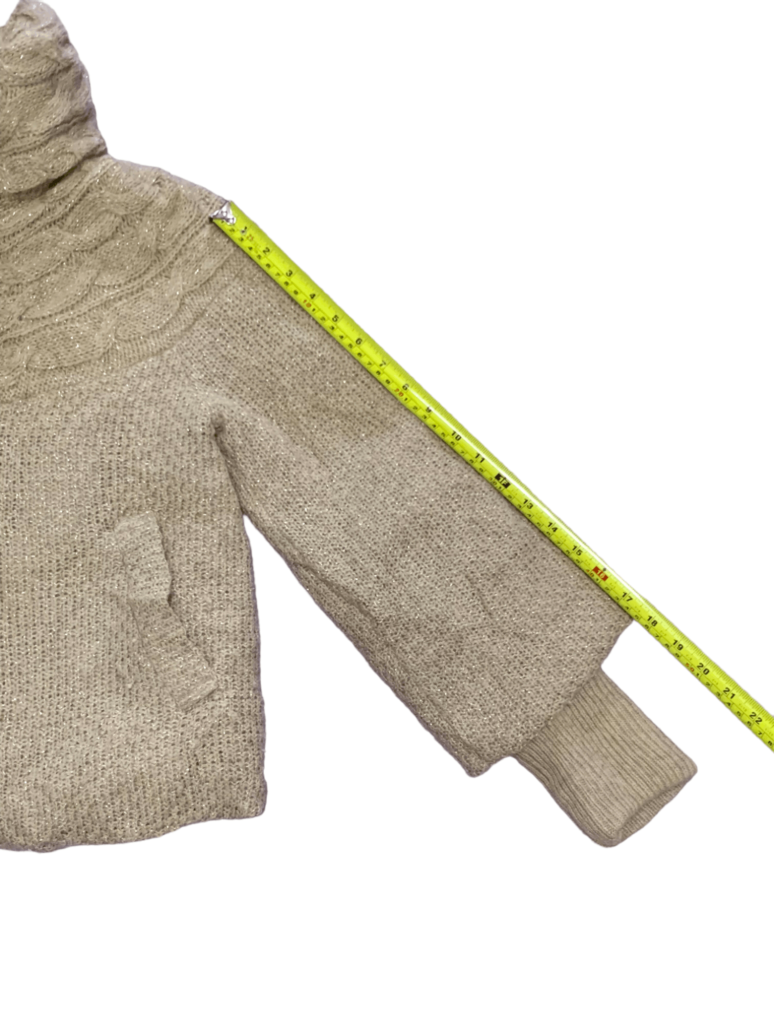 Aran Isles Knitwear × Japanese Brand Hype Japanese Glimmering Knitwear Sweater Size S / US 4 / IT 40 - 14 Thumbnail