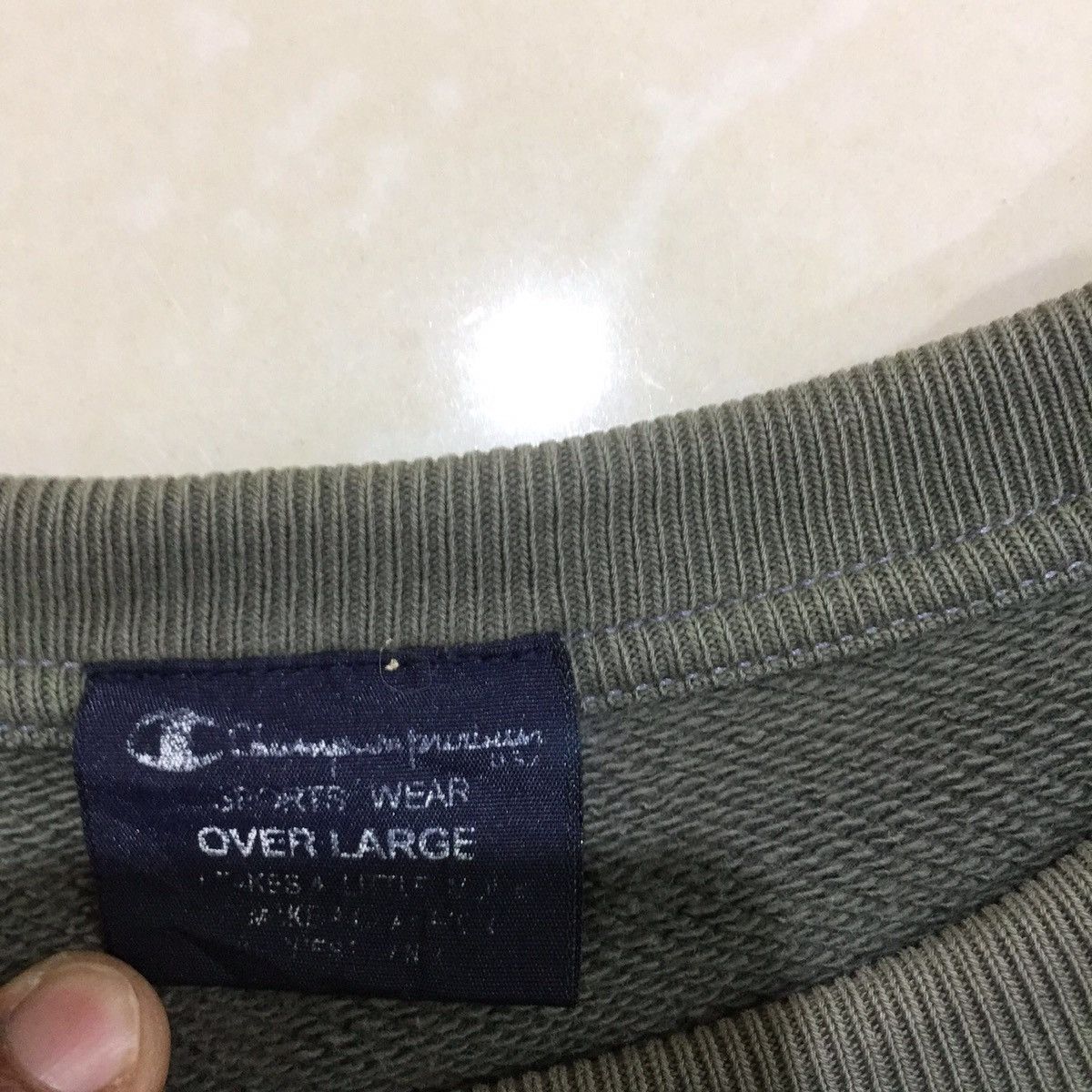 Champion × Vintage Vintage Champion Sweatshirt spellout Big Logo size L Size US L / EU 52-54 / 3 - 7 Thumbnail