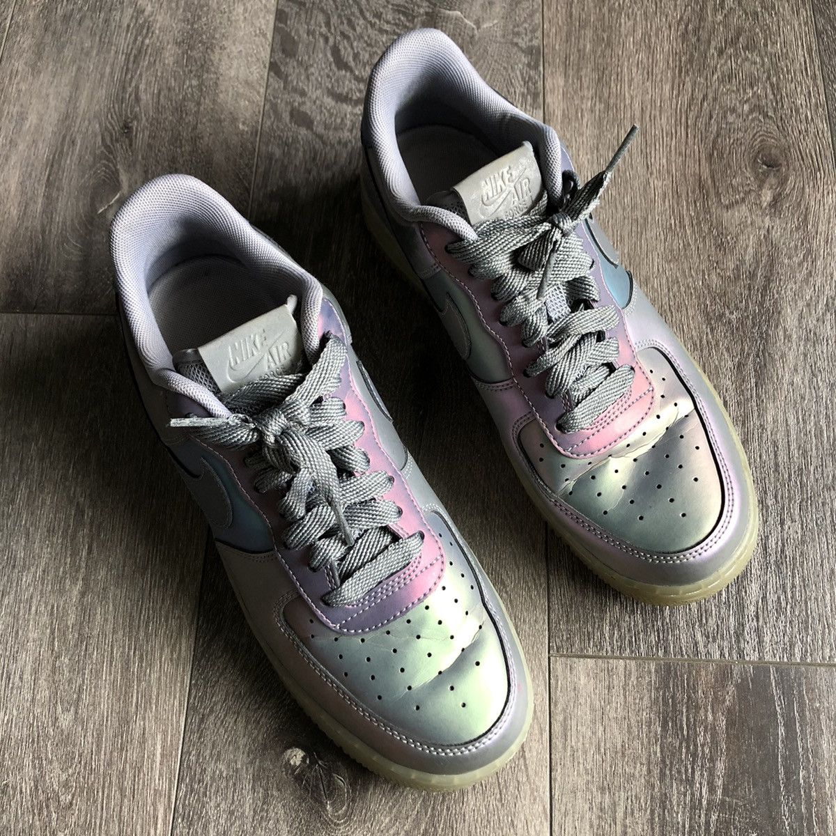 Nike Vintage Nike Air Force 1 Low 07 LV8 Iridescent Shoes Size US 8.5 / EU 41-42 - 2 Thumbnail