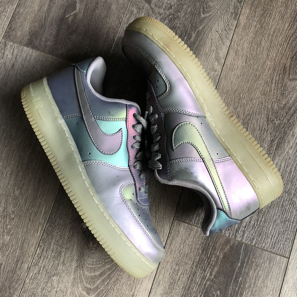 Nike Streetwear Vintage Vintage Nike Air Force 1 Low 07 LV8 Iridescent Shoes Grailed