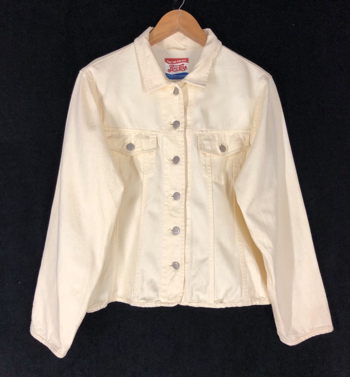 image of Coca Cola x Pepsi Vintage Pepsi Cola Jacket in White, Men's (Size Medium)