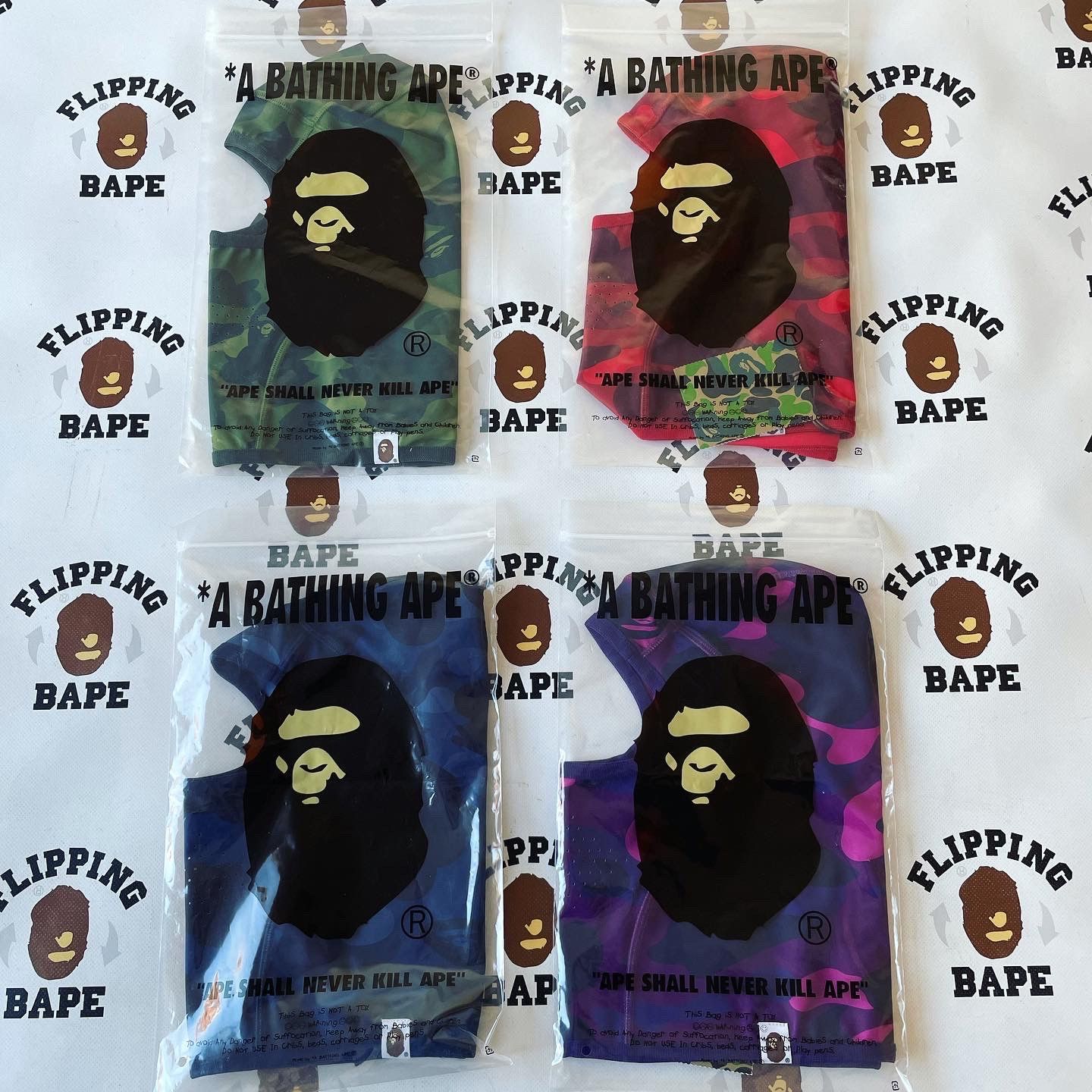 Bape BAPE COLOR CAMO BALACLAVA Size ONE SIZE - 6 Thumbnail