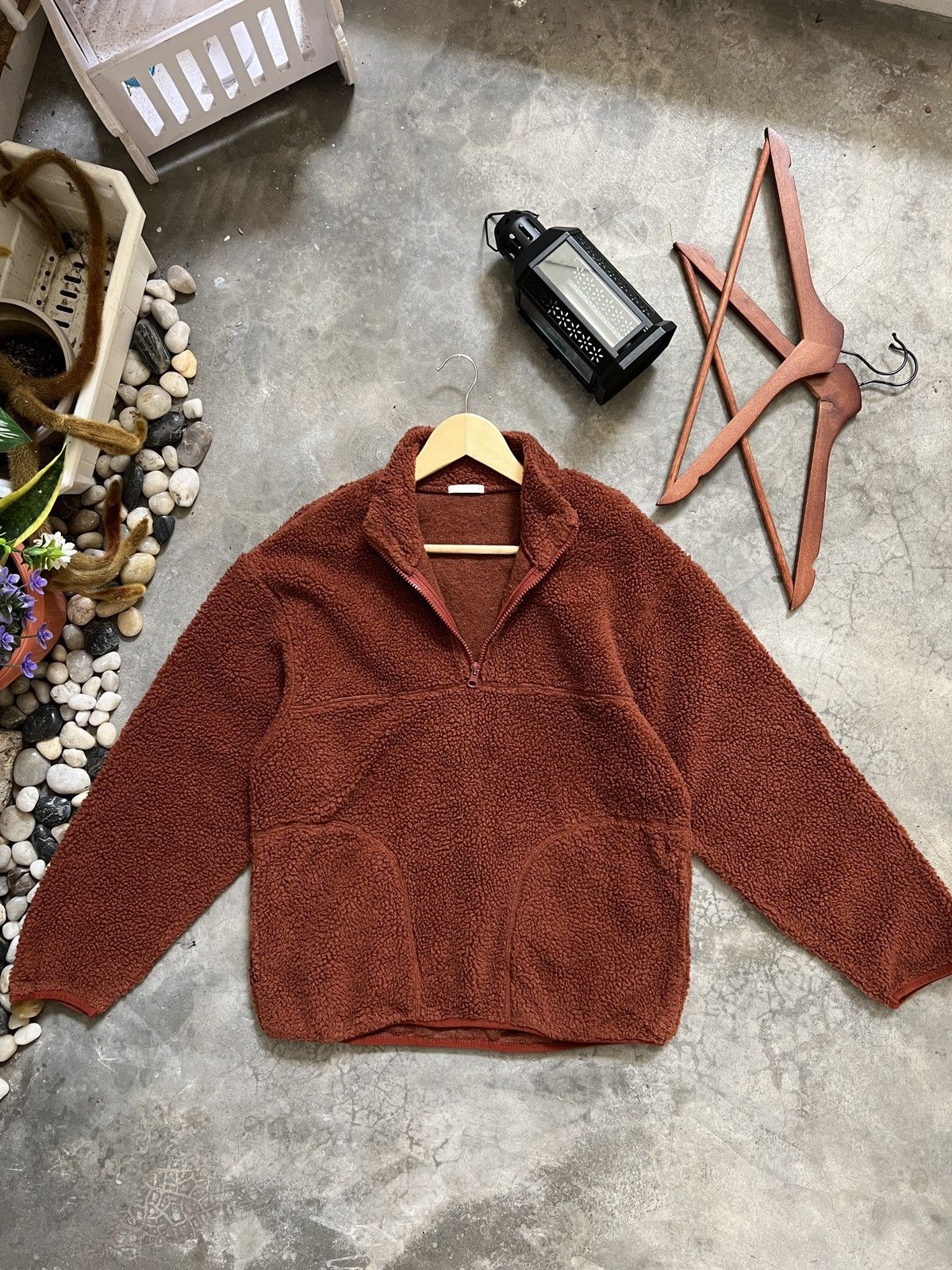 Japanese Brand × Vintage Japanese Gu Sherpa Half Zipper Jacket Size US S / EU 44-46 / 1 - 12 Thumbnail