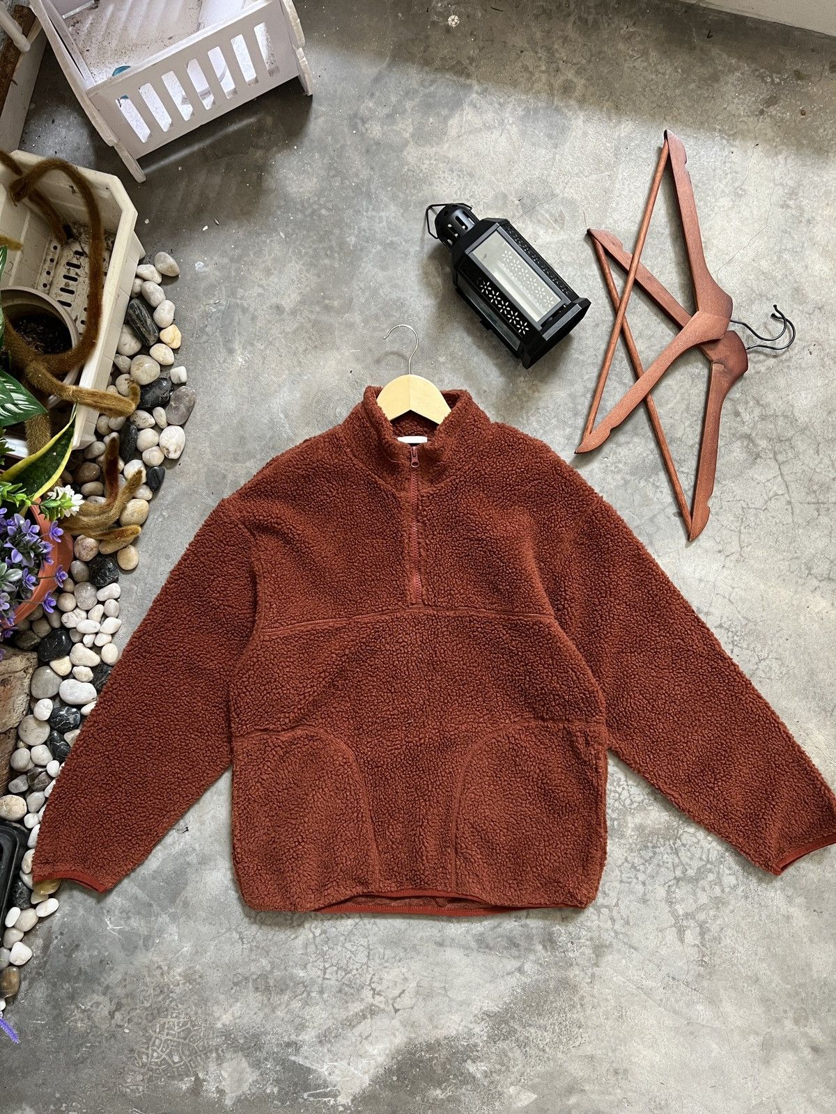 Japanese Gu Sherpa Half Zipper Jacket