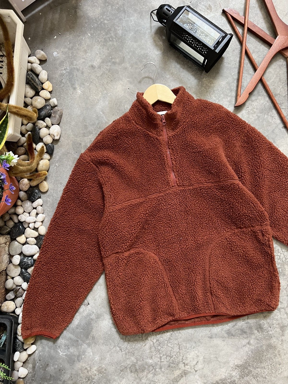 Japanese Brand × Vintage Japanese Gu Sherpa Half Zipper Jacket Size US S / EU 44-46 / 1 - 3 Thumbnail