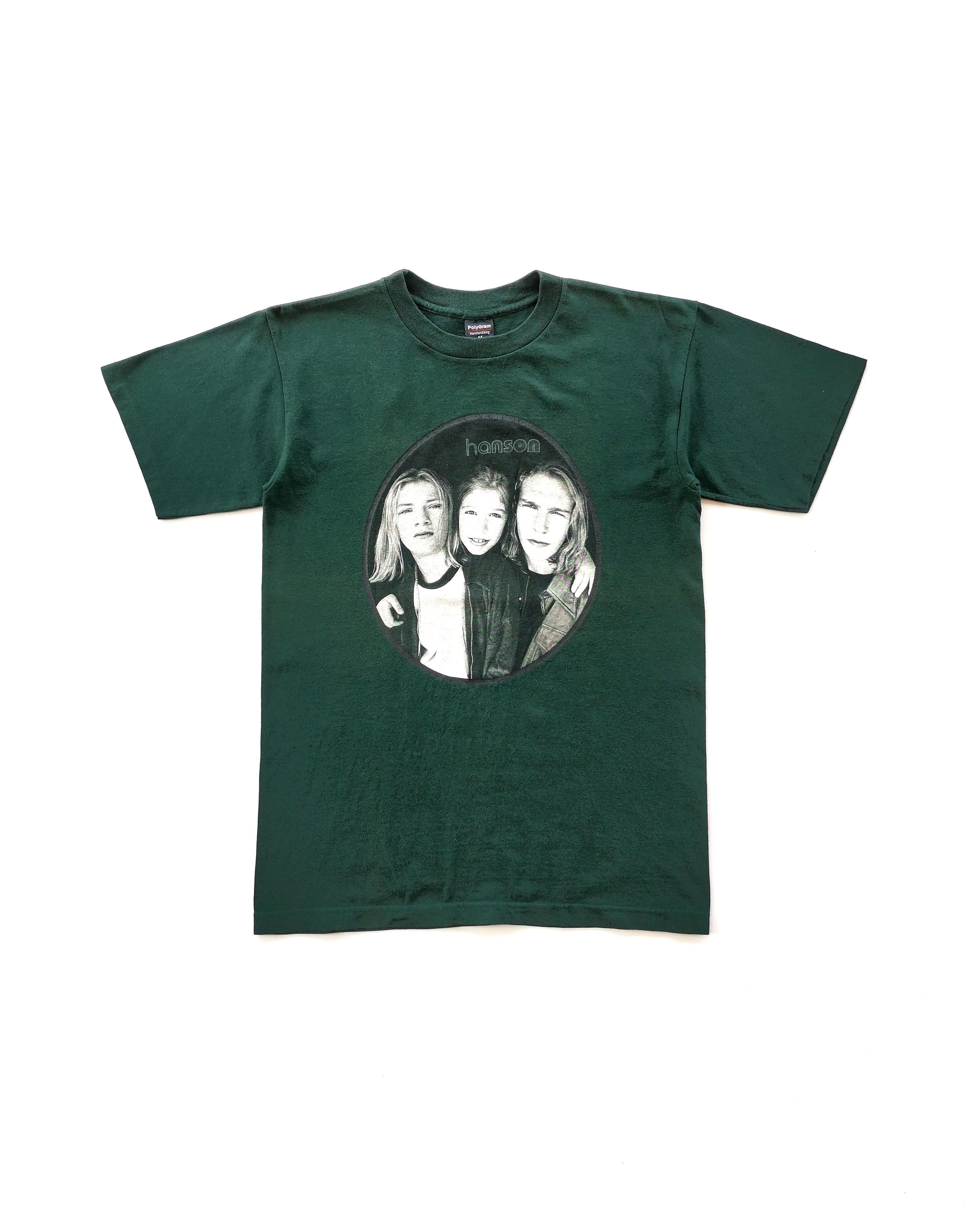image of Band Tees 1997 Vintage Hanson Band Tshirt in Green, Men's (Size Medium)
