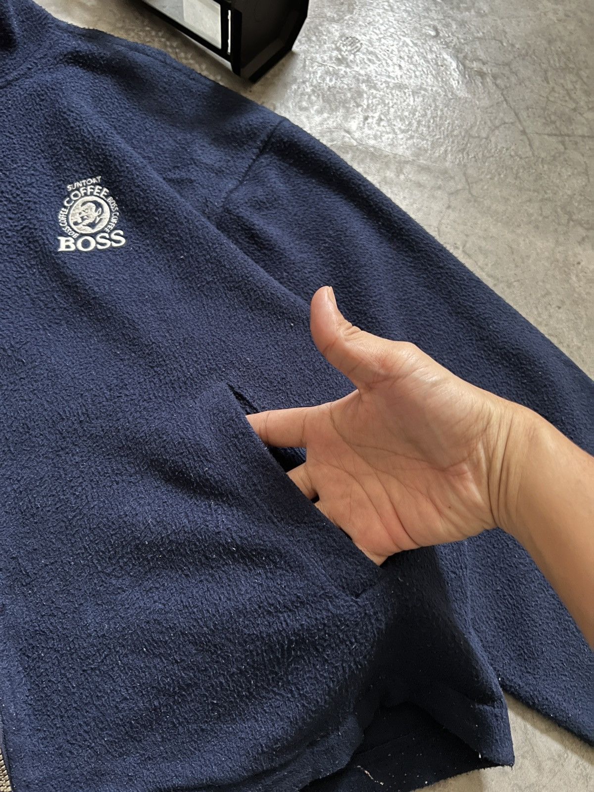 Japanese Brand × Vintage VTG 🖤 Suntory Boss Coffe Retro X Deep Pile Fleece Jacket Size US XL / EU 56 / 4 - 12 Thumbnail