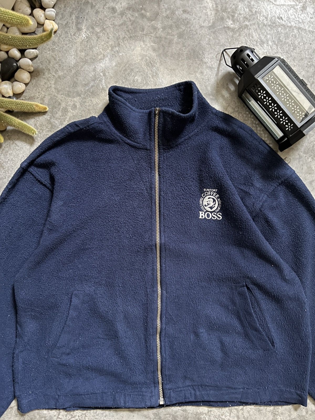 Japanese Brand × Vintage VTG 🖤 Suntory Boss Coffe Retro X Deep Pile Fleece Jacket Size US XL / EU 56 / 4 - 3 Thumbnail