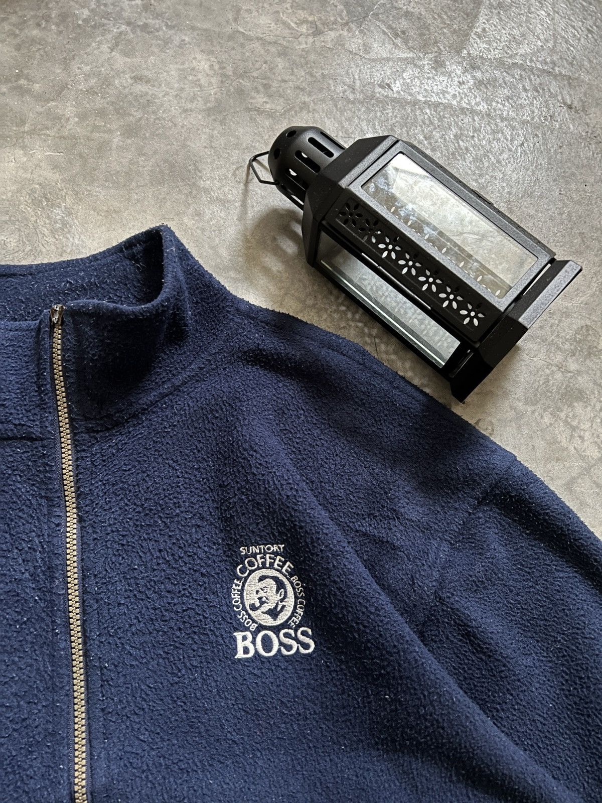 Japanese Brand × Vintage VTG 🖤 Suntory Boss Coffe Retro X Deep Pile Fleece Jacket Size US XL / EU 56 / 4 - 20 Thumbnail