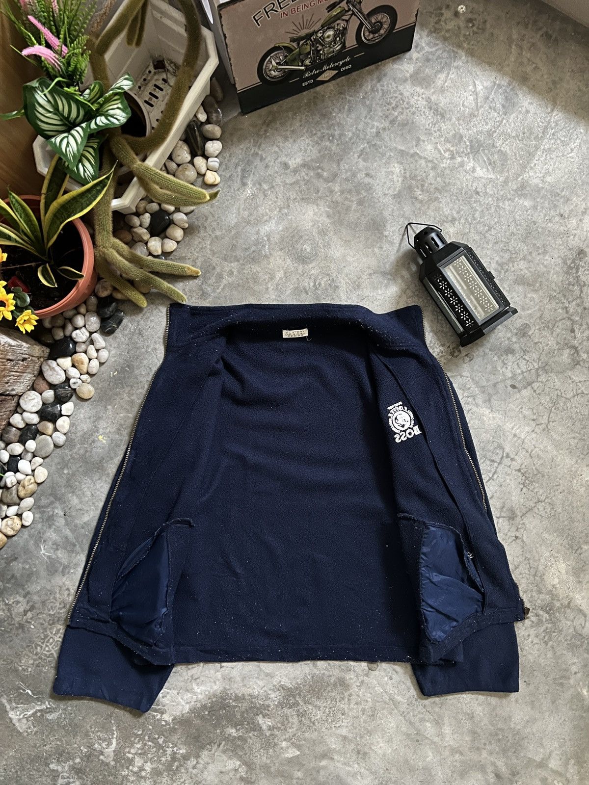 Japanese Brand × Vintage VTG 🖤 Suntory Boss Coffe Retro X Deep Pile Fleece Jacket Size US XL / EU 56 / 4 - 9 Thumbnail