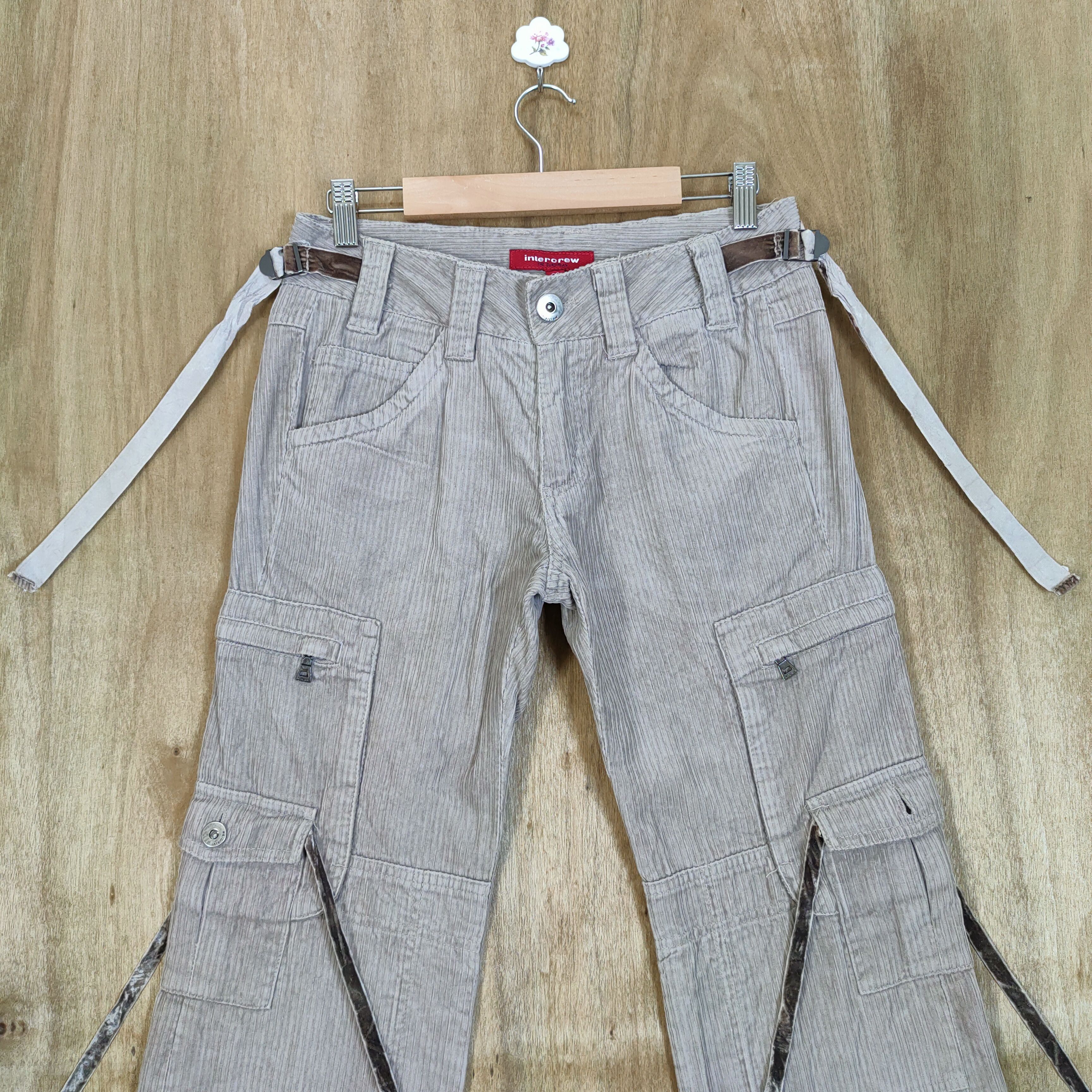 Japanese Brand INTERCREW BONDAGE FLARED CARGO PANTS Size US 28 / EU 44 - 2 Thumbnail