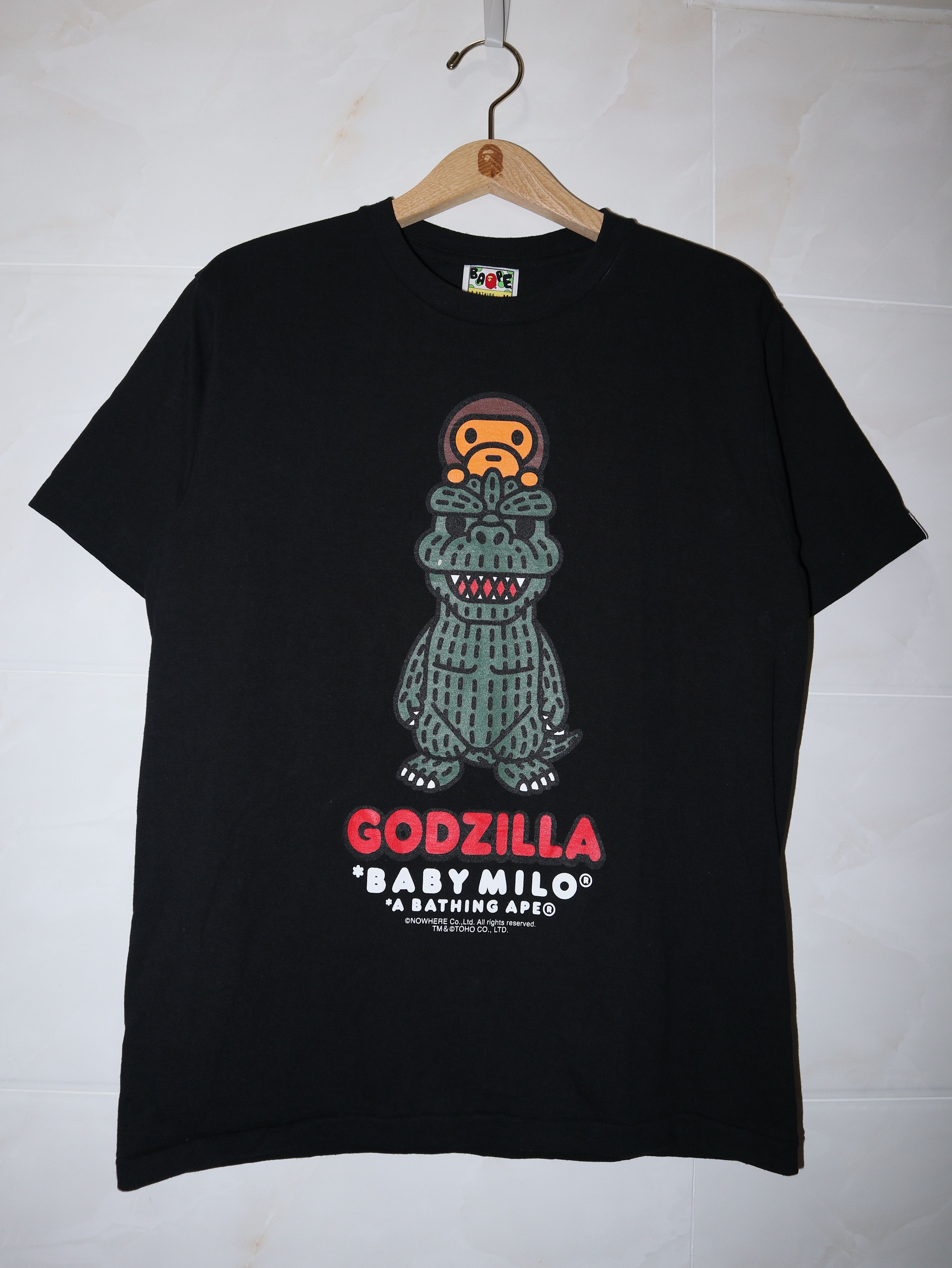 Bape Bape x Godzilla Baby Milo Tee 2016 | Grailed