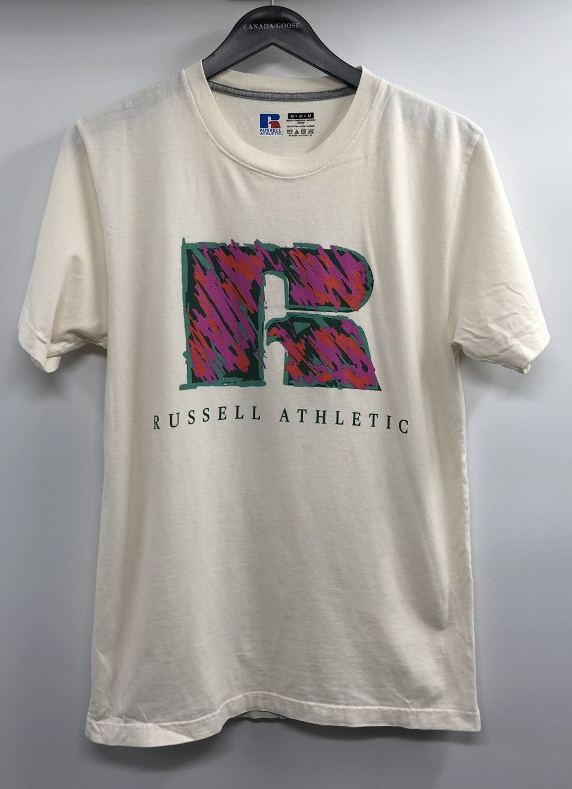 Russell Athletic Russell Athletic Retro Logo Beige T-Shirt Medium Size US M / EU 48-50 / 2 - 8 Thumbnail