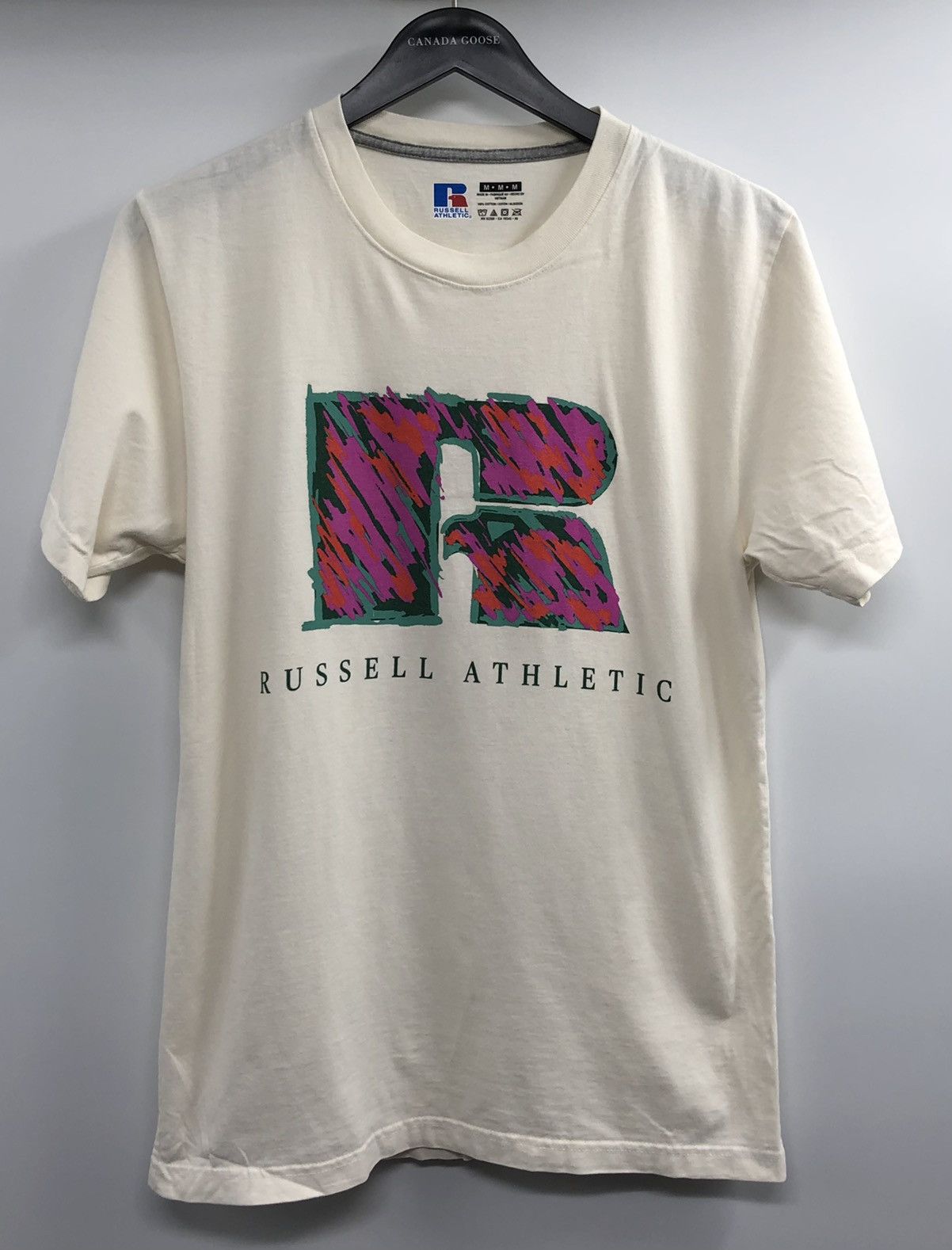 Russell Athletic Russell Athletic Retro Logo Beige T-Shirt Medium Size US M / EU 48-50 / 2 - 1 Thumbnail