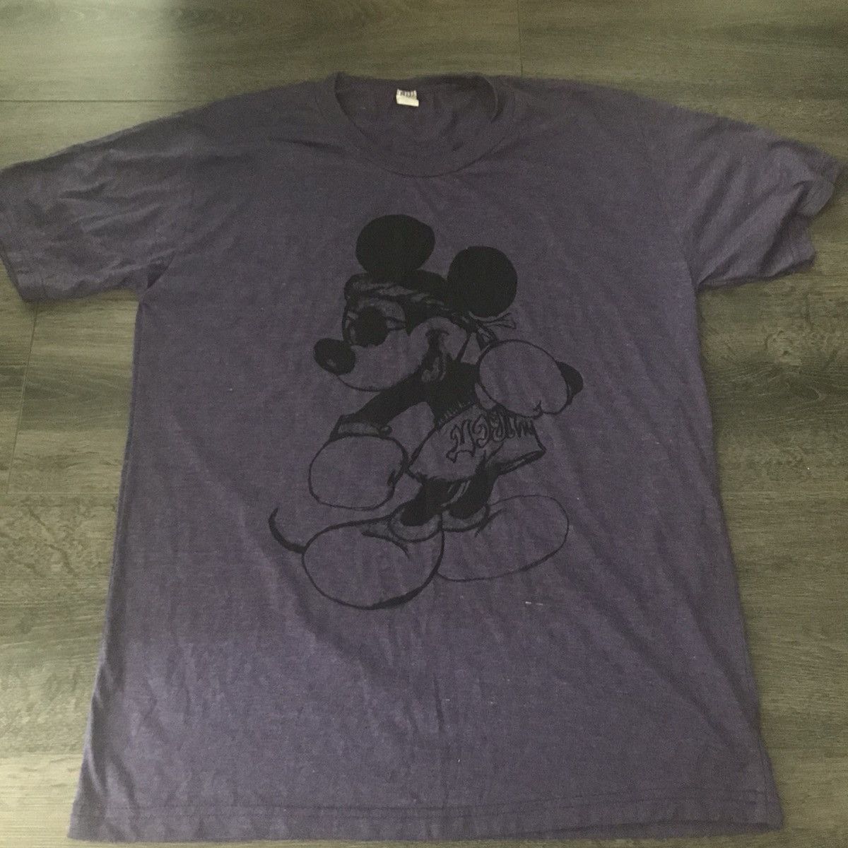 Disney × Mickey Mouse × Vintage Purple Muay Thai Mickey Mouse Graphic T-Shirt Size US M / EU 48-50 / 2 - 1 Thumbnail