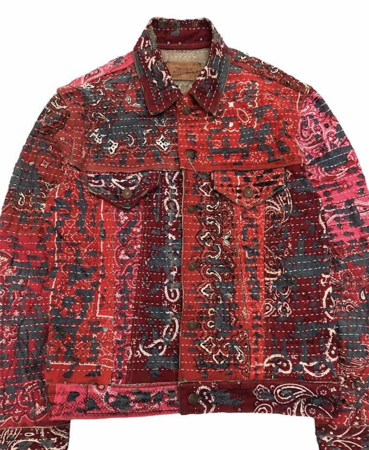 Levi's Vintage Clothing Vintage Levi's Bandana Custom Denim Jacket Size US M / EU 48-50 / 2 - 9 Thumbnail