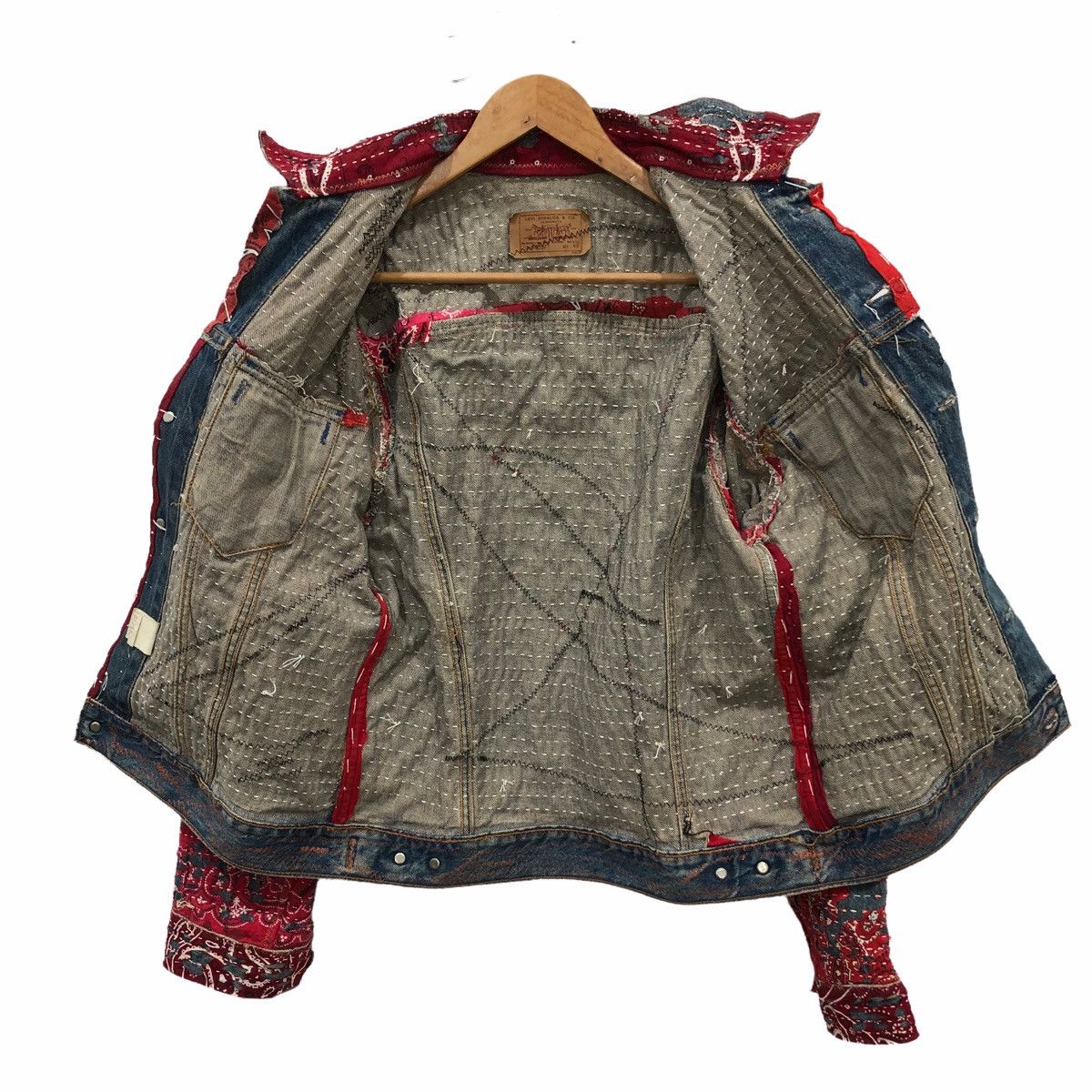 Levi's Vintage Clothing Vintage Levi's Bandana Custom Denim Jacket Size US M / EU 48-50 / 2 - 14 Thumbnail