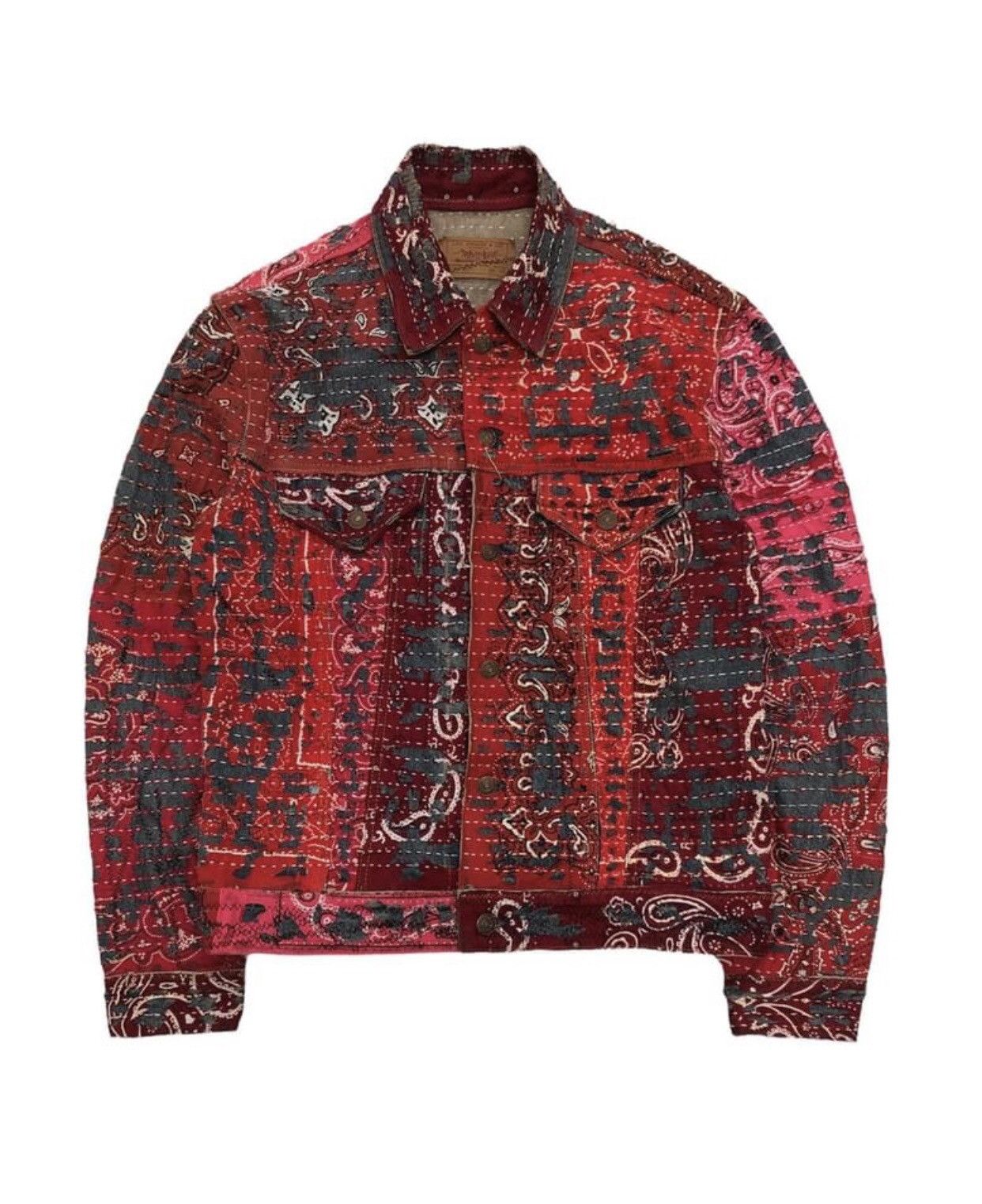 Levi's Vintage Clothing Vintage Levi's Bandana Custom Denim Jacket Size US M / EU 48-50 / 2 - 1 Thumbnail