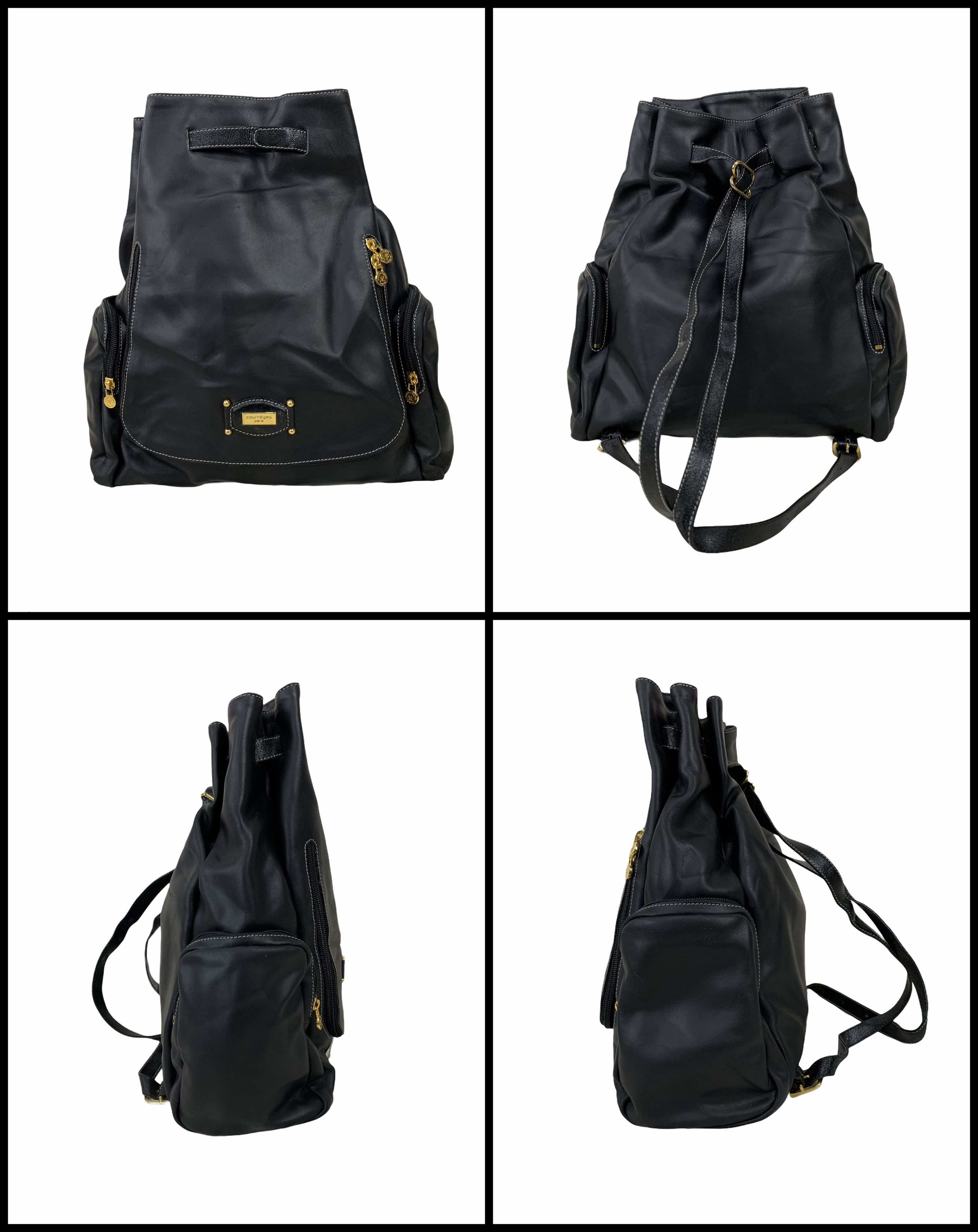 Andre Courreges × Courreges × Designer Courreges vtg authentic leather backpack made in france Size ONE SIZE - 2 Thumbnail